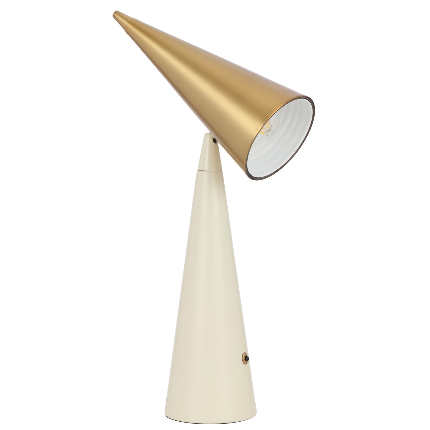 TFS TABLE LAMP 25wE27max L230 W110 H515 inline SWT BEIGE / BRASS