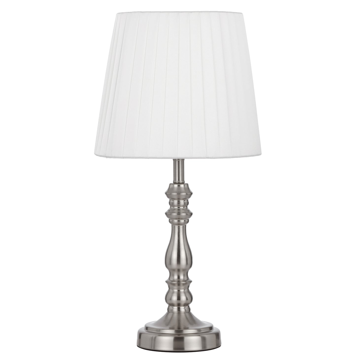 Santander TFS TABLE LAMP 25wE27max D200 H390 INLINE NICKEL/IVORY SOFT PLATED