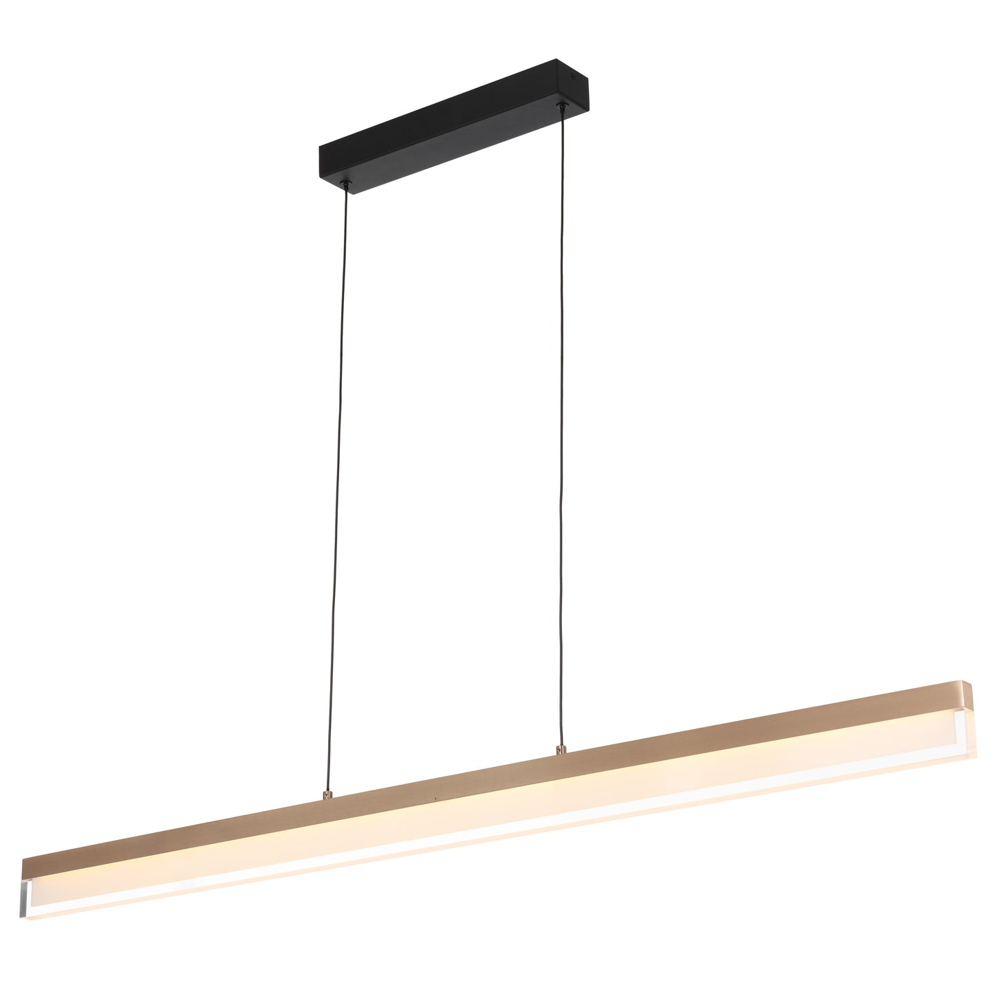 Cantowood TFS PENDANT 30wLED L1200 W20 H70 3000K DIM 2030Lm DIM COFFEE GOLD/BLACK CANOPY