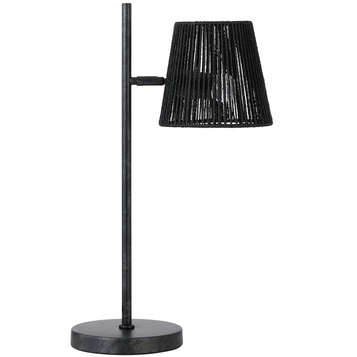 Grosseto TFS TABLE LAMP 25wE27max L330 W180 H545 inline swt GUN METAL / BLACK STRING