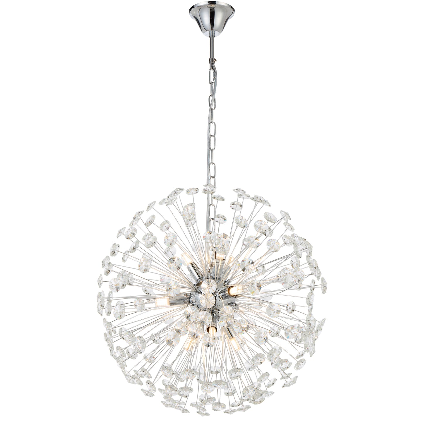 Vigo TFS 9 LT PENDANT 9x6wG9max D:500 CHAIN 2M CRYS H200 CHROME / CLEAR