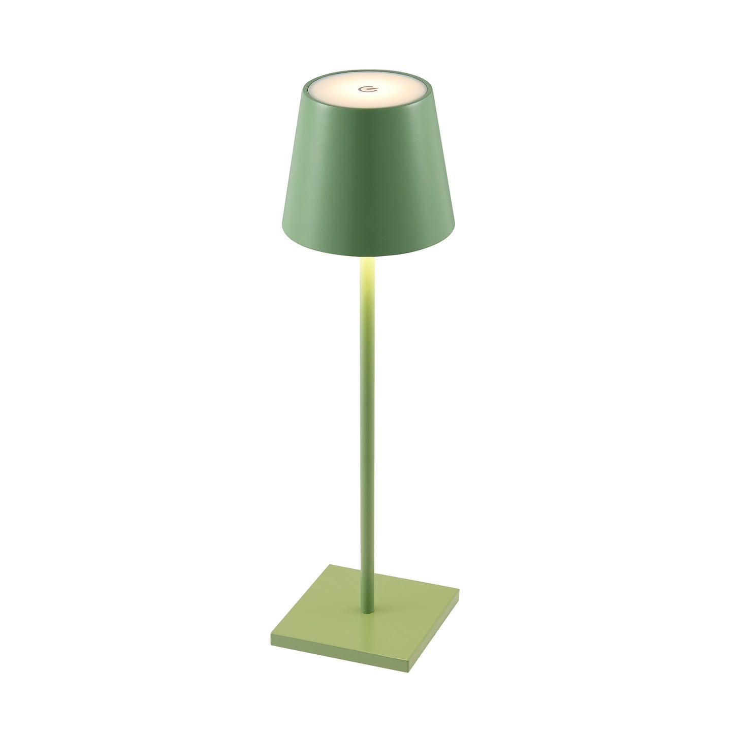 TFS RECHARGEABLE TABLE LAMP 3wLED D108 H380 IP54 1.5M 3000 K 300LM 2X2000mah GREEN SATIN