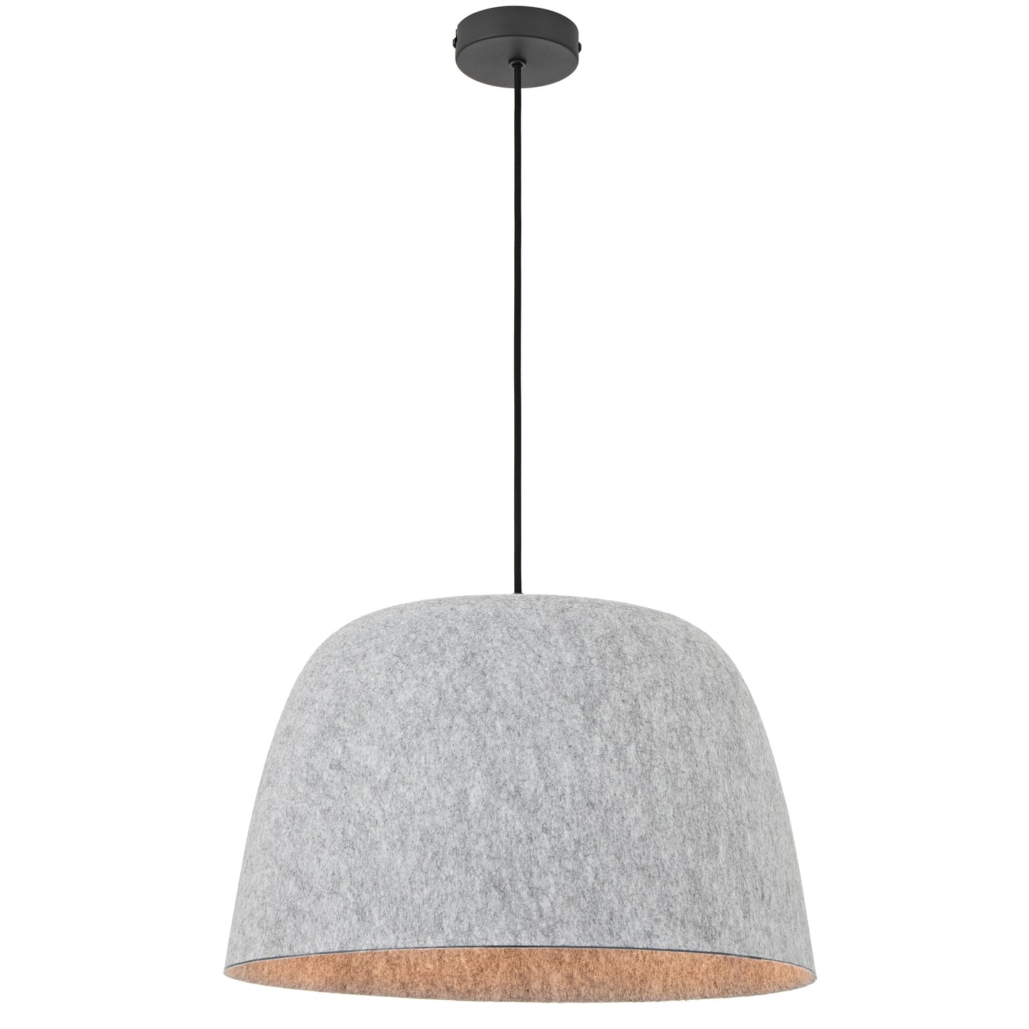 TFS FELT PENDANT 25wE27max D430 H270 cab 2m LIGHT GREY FELT