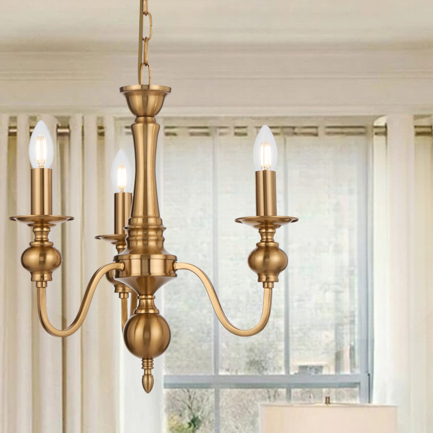 Noramark TFS 3LT PENDANT W/SHADE 3x25wE14max D:450 H:430 chain 2m COPPER / CREAM