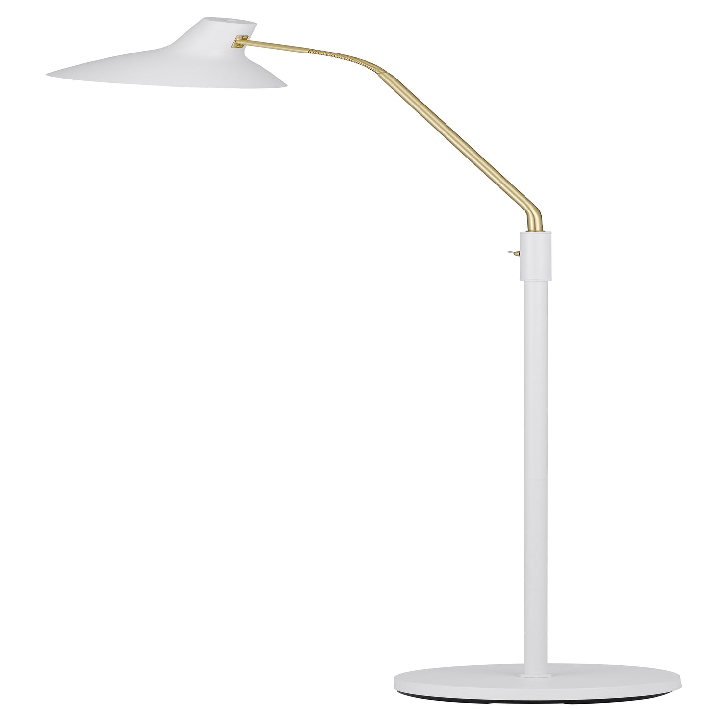 Bellastone TFS FLOOR LAMP 25wE27max H:1580 D:230 WHITE/ BRASS MATT/WHITE ROCKET SWITCH