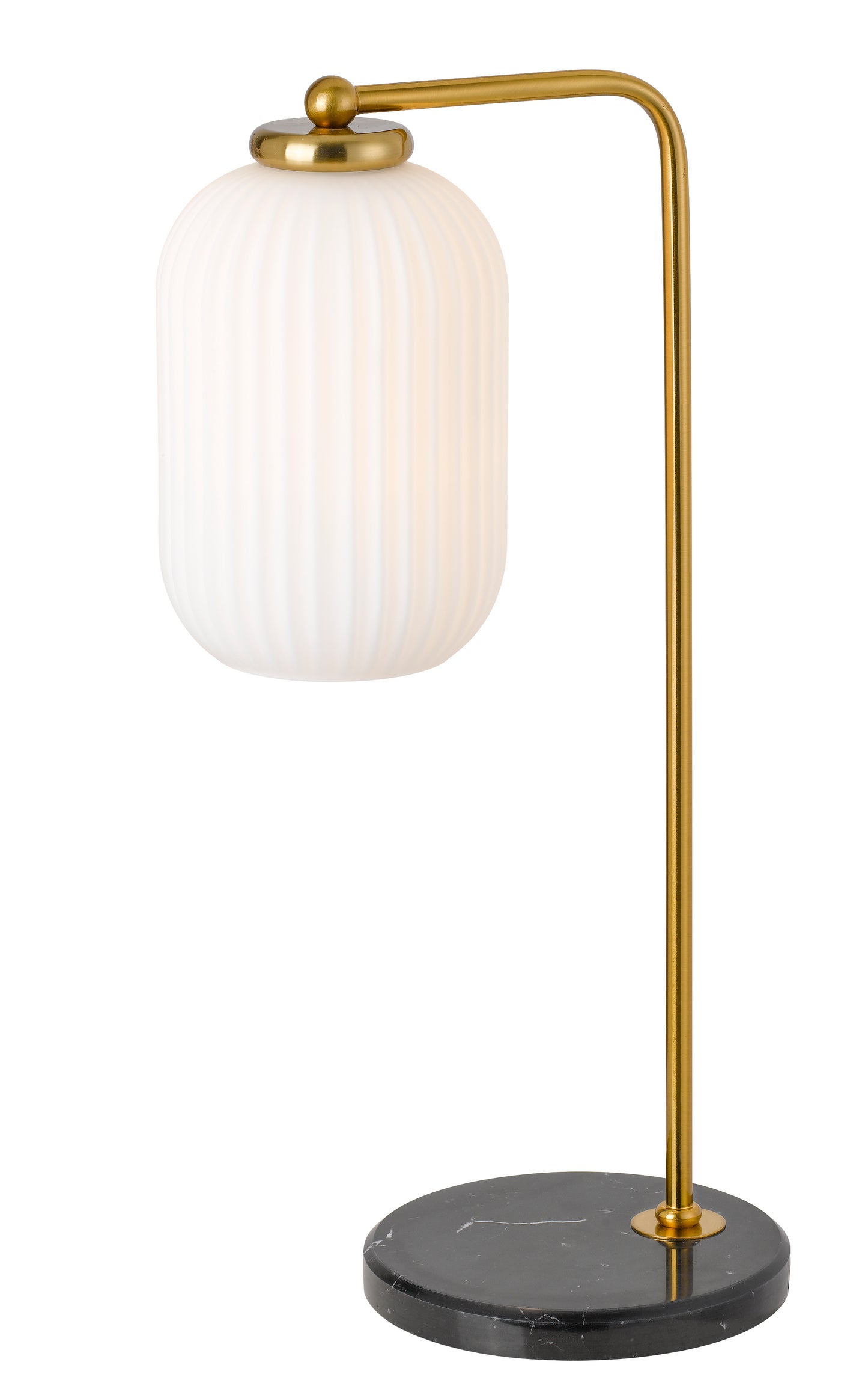 TFS TABLE LAMP 25wE27max D:140 H:520 cable2.0 line swt BLK MARBLE/ANT GOLD/OPAL