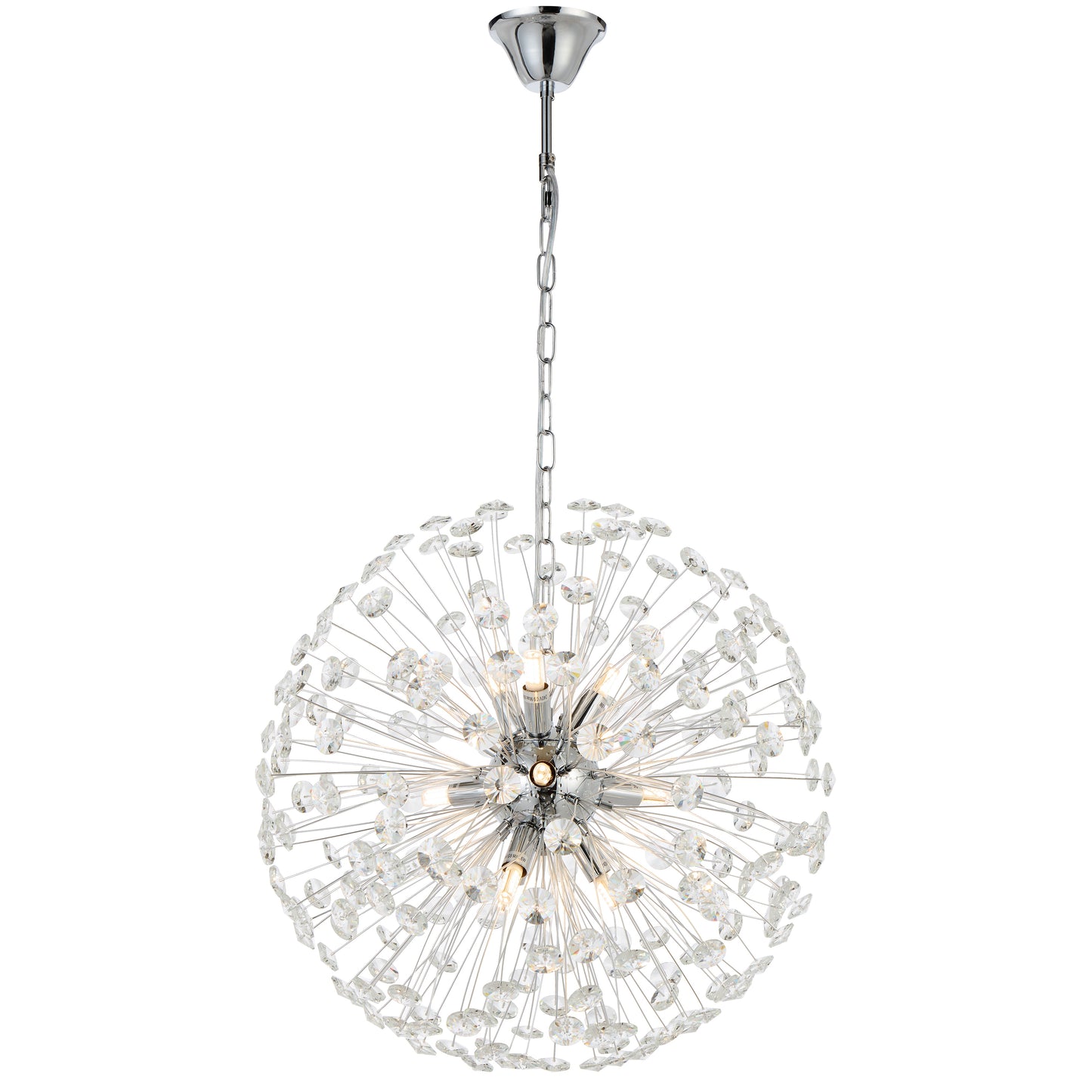 Vigo TFS 9 LT PENDANT 9x6wG9max D:500 CHAIN 2M CRYS H200 CHROME / CLEAR