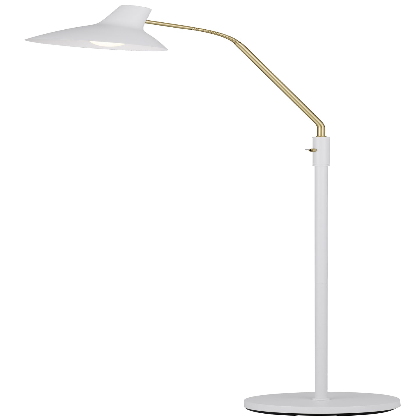 Bellastone TFS FLOOR LAMP 25wE27max H:1580 D:230 WHITE/ BRASS MATT/WHITE ROCKET SWITCH