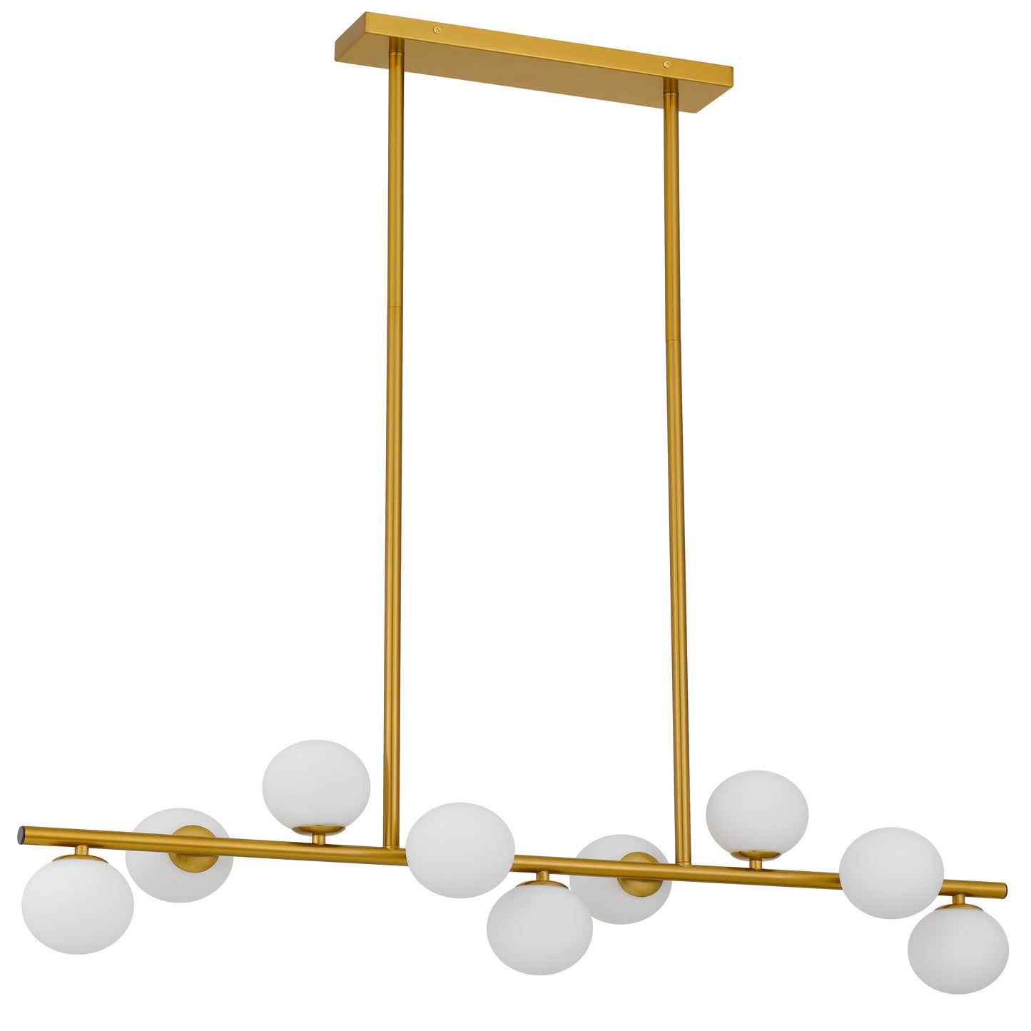 TFS 9 LTS PENDANT 9x6wG9max L1000 D236 ROD:2x600 1x300 ANT GOLD FRAME/OPAL MATT GLASS