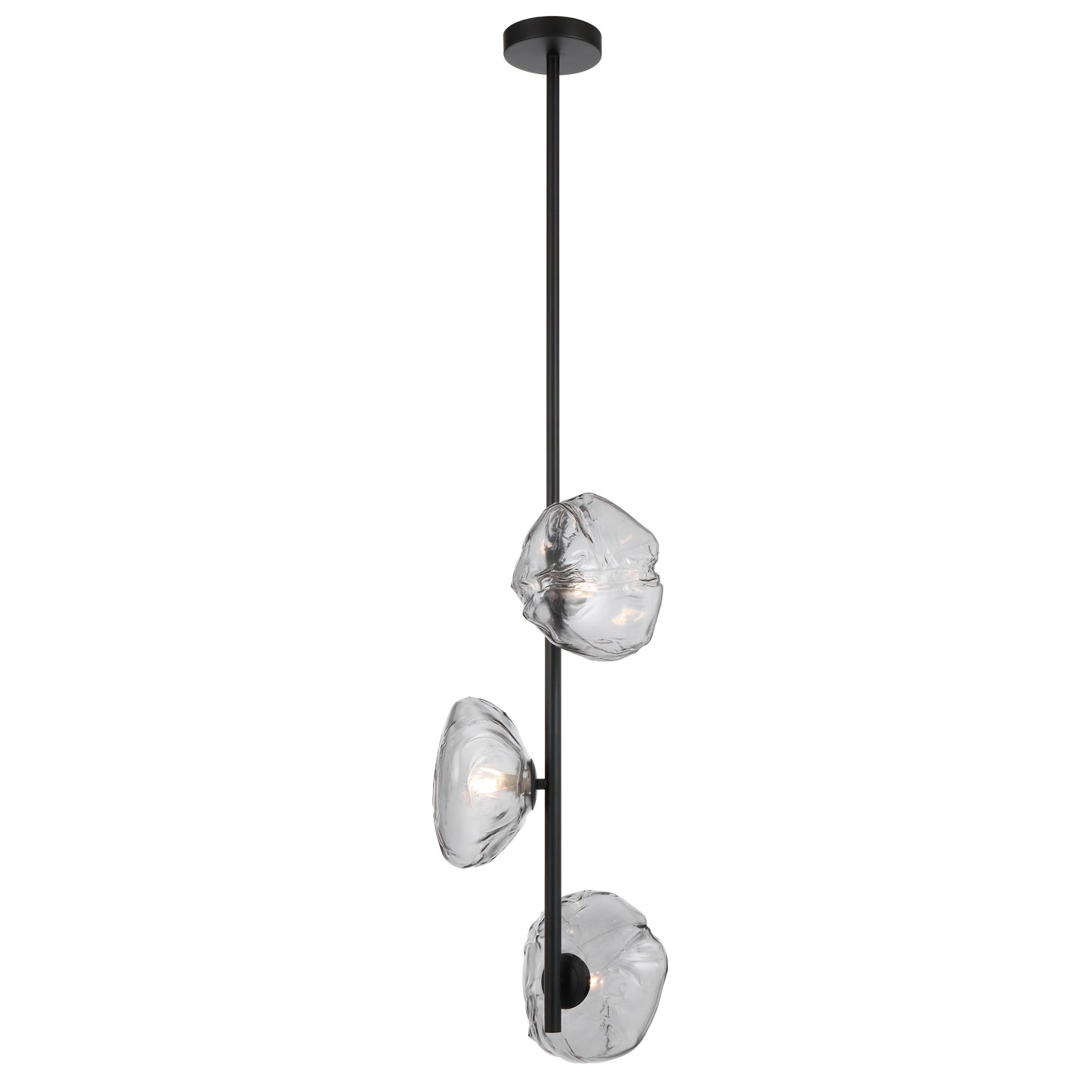 Colmar TFS 3 VERTICAL LTS PENDANT 3x6wG9max L1200 GLASS D200 BLACK / SMOKE GLASS