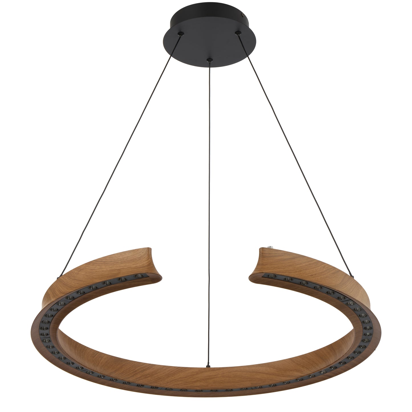 TFS PENDANT ROUND 34wLED DIM touc2210Lm cab2M (2700K_5500K) D650 H55 3CCT WOOD PAINTED