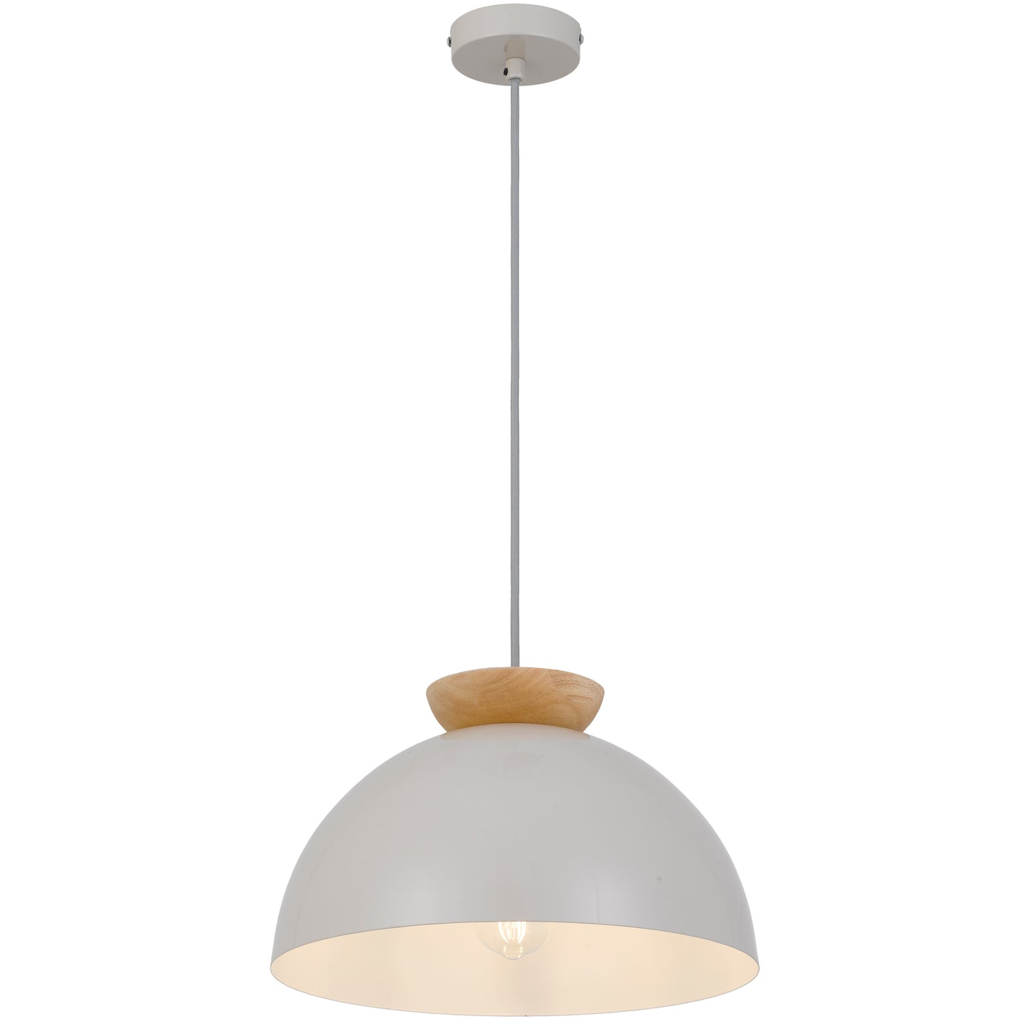 TFS 35 PENDANT 25wE27max D:350 H:210 grey cab.1.3m GLOSSY TAUPE/ OAK