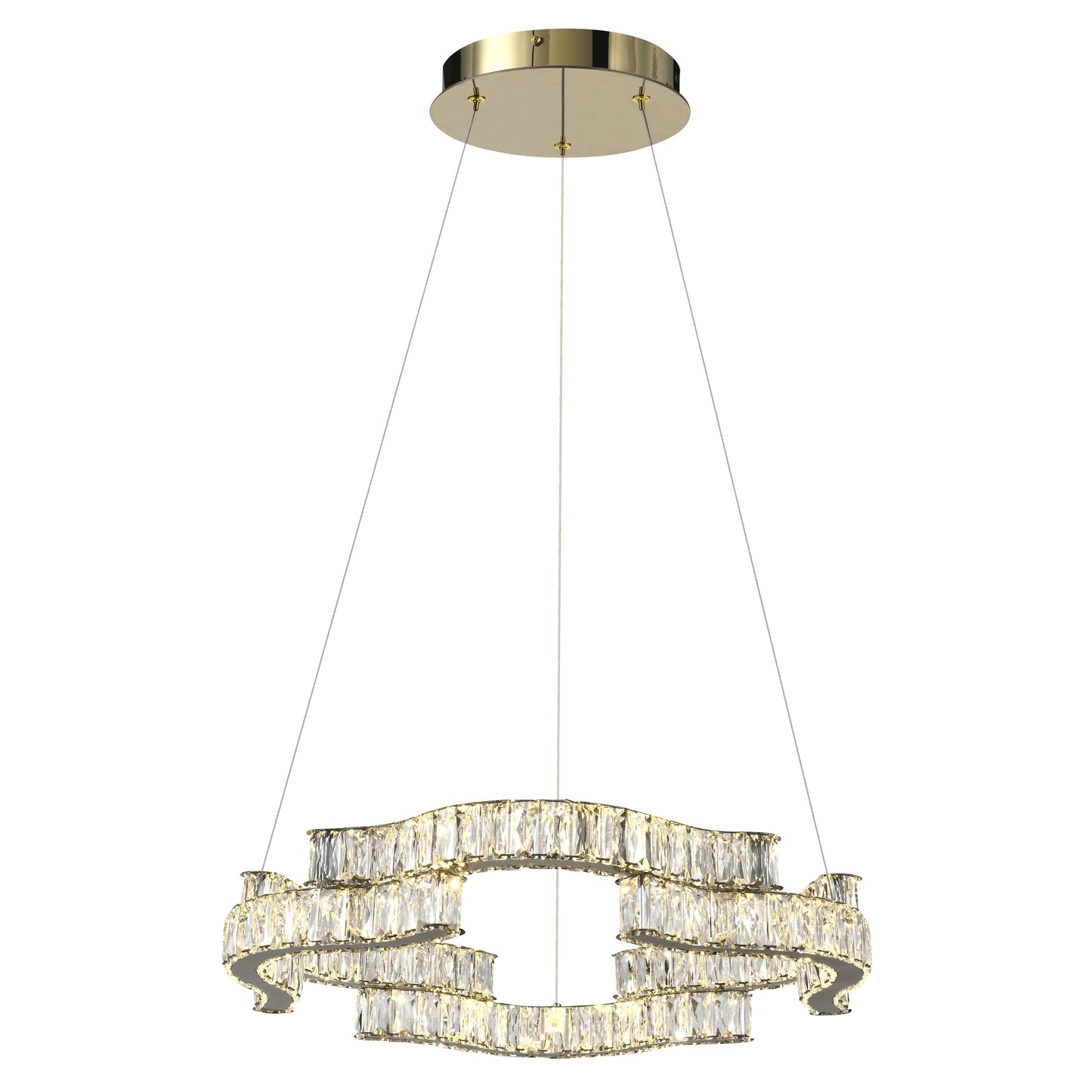 TFS 1 TIER PENDANT 36wLED DIM W/RMOTE 3600LM 2.5m cab 3300K-4200K-6500K GOLD