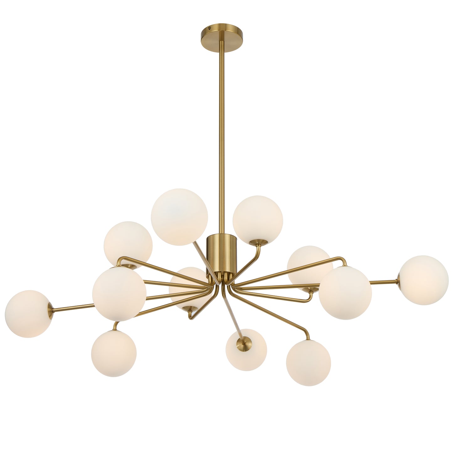 Teramark TFS 12LT PENDANT 12x6wG9max KIT D1130 H295 ROD:2*600+1*300 ANT GOLD/ OPAL MATT