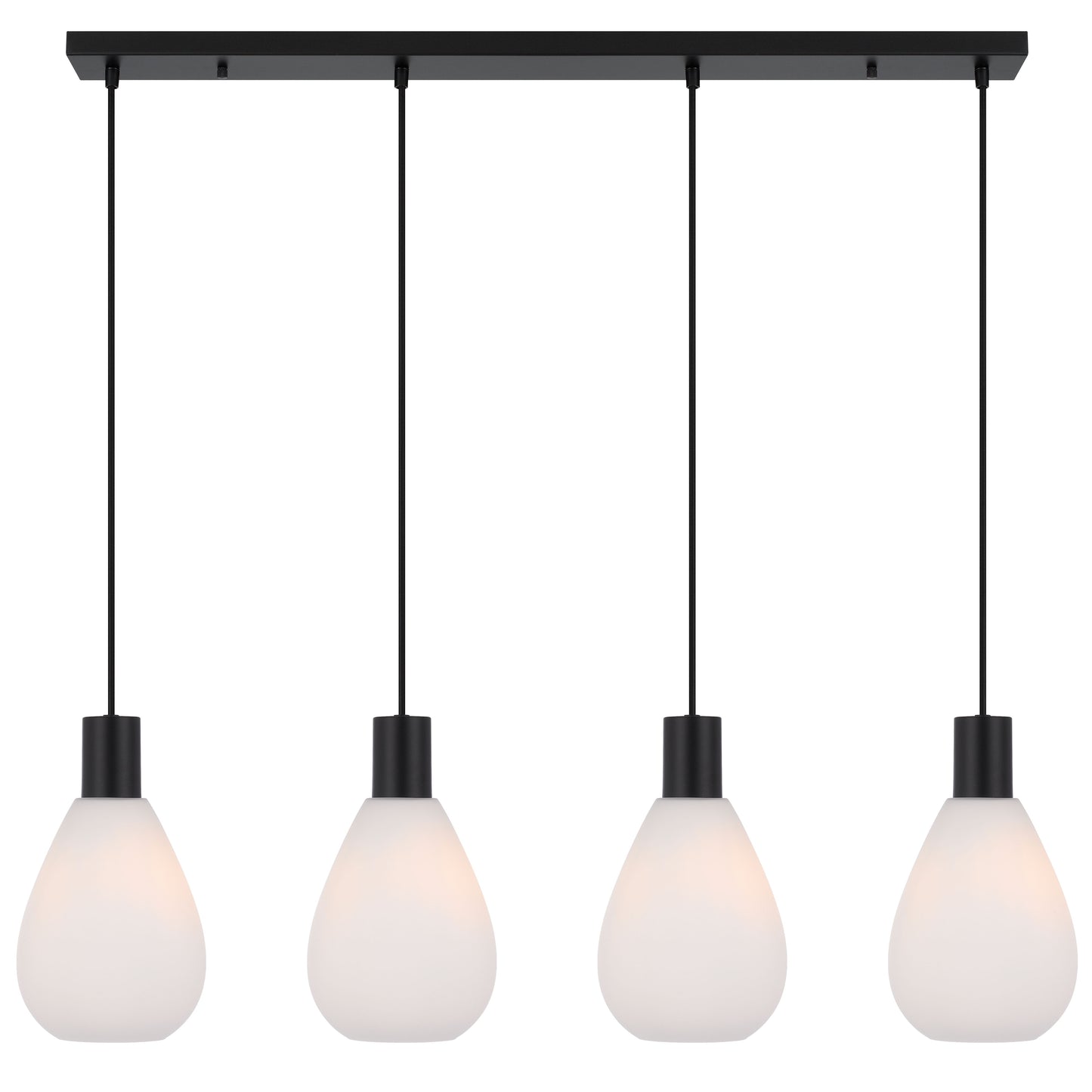 Matera TFS 4 LIGHTS PENDANT 4x25wE27max D:160 H:210 TEX:2m BLACK MATT/OPAL MATT
