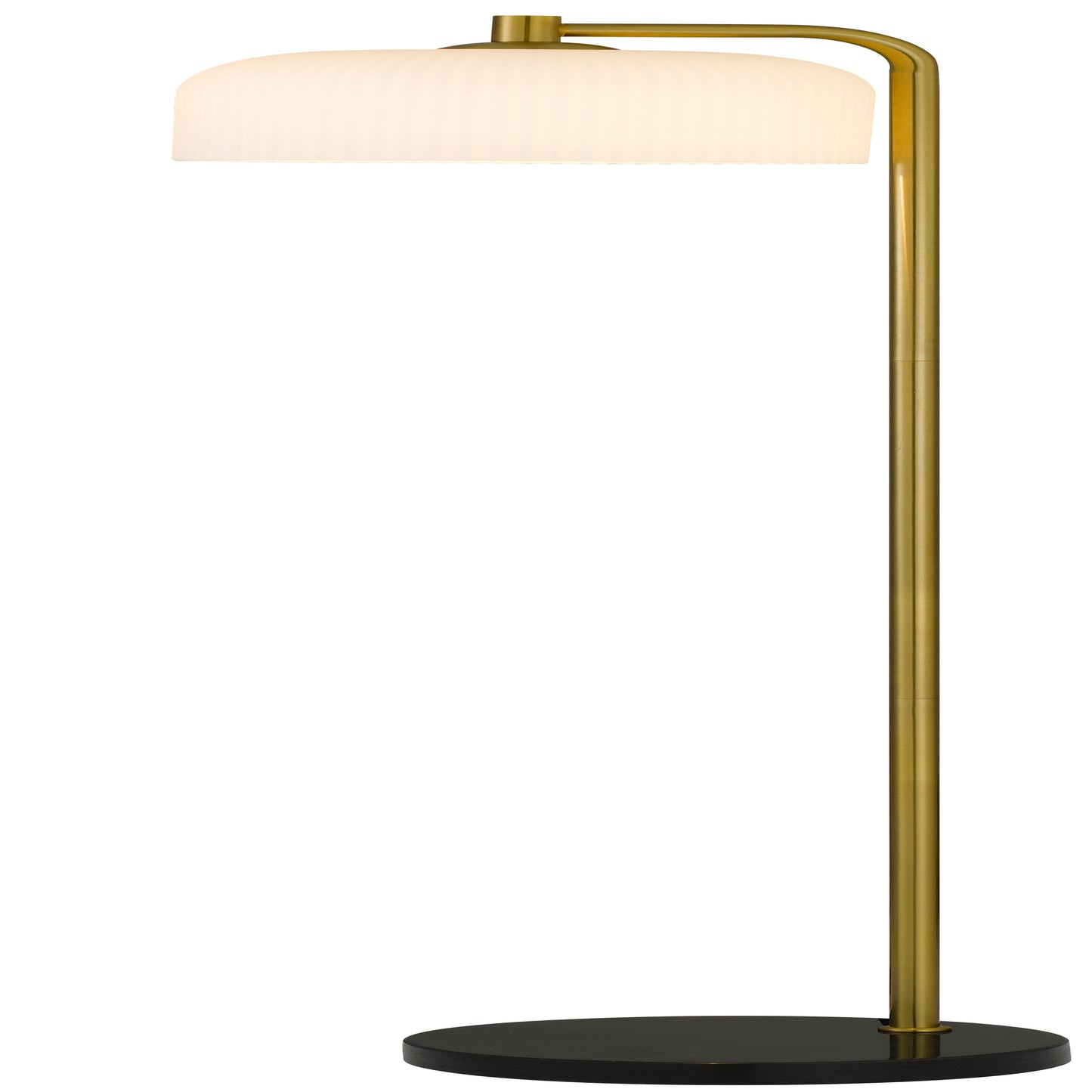 Vitaline TFS FLOOR LAMP 25wE27max L:250 W:320 H:1500 foot switch BLK MARBLE/ANT GOLD/OPAL MATT