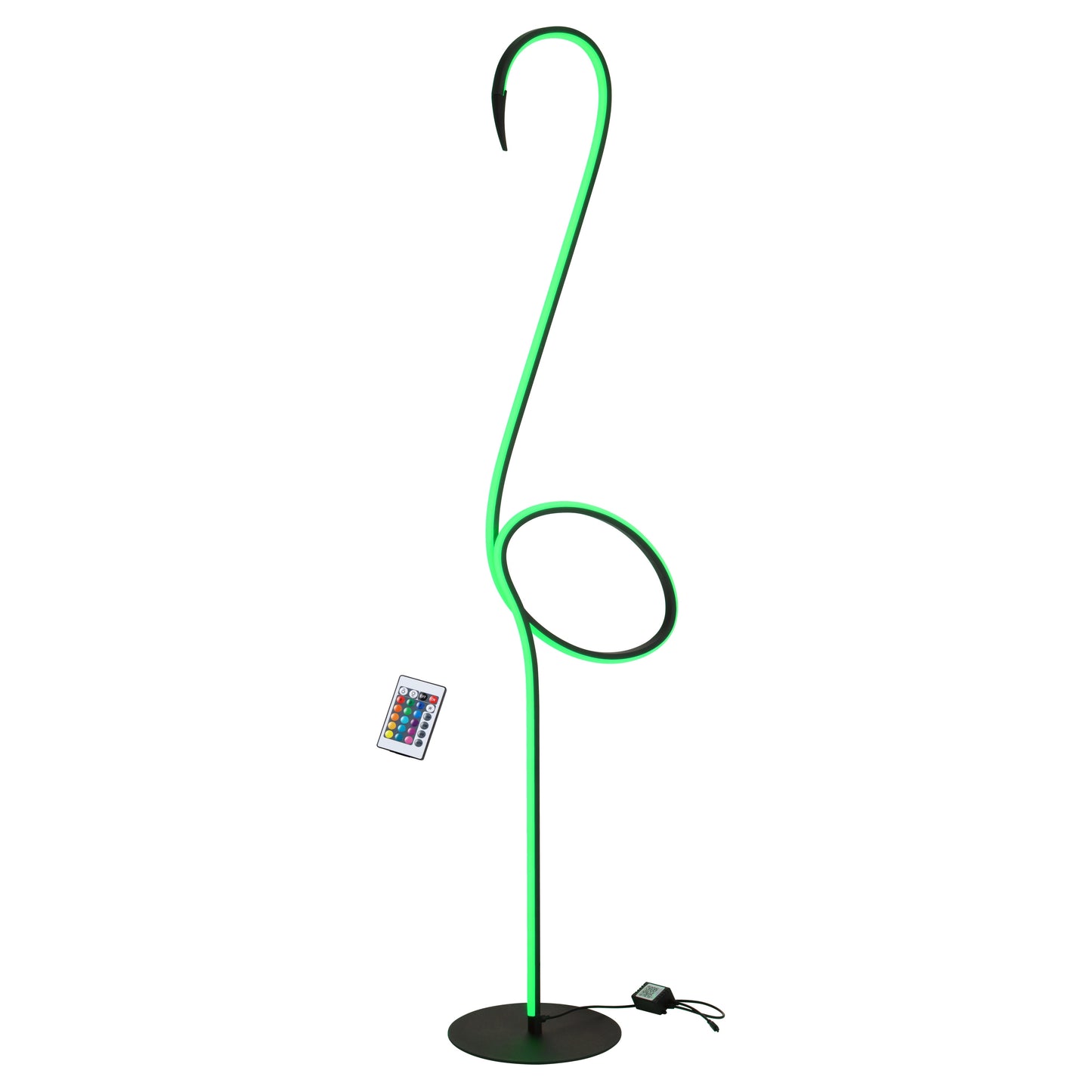 Solform TFS FLOOR LAMP 14wLED D:235 H:1300 FOOT SWTCH + Remote RGB / BLACK