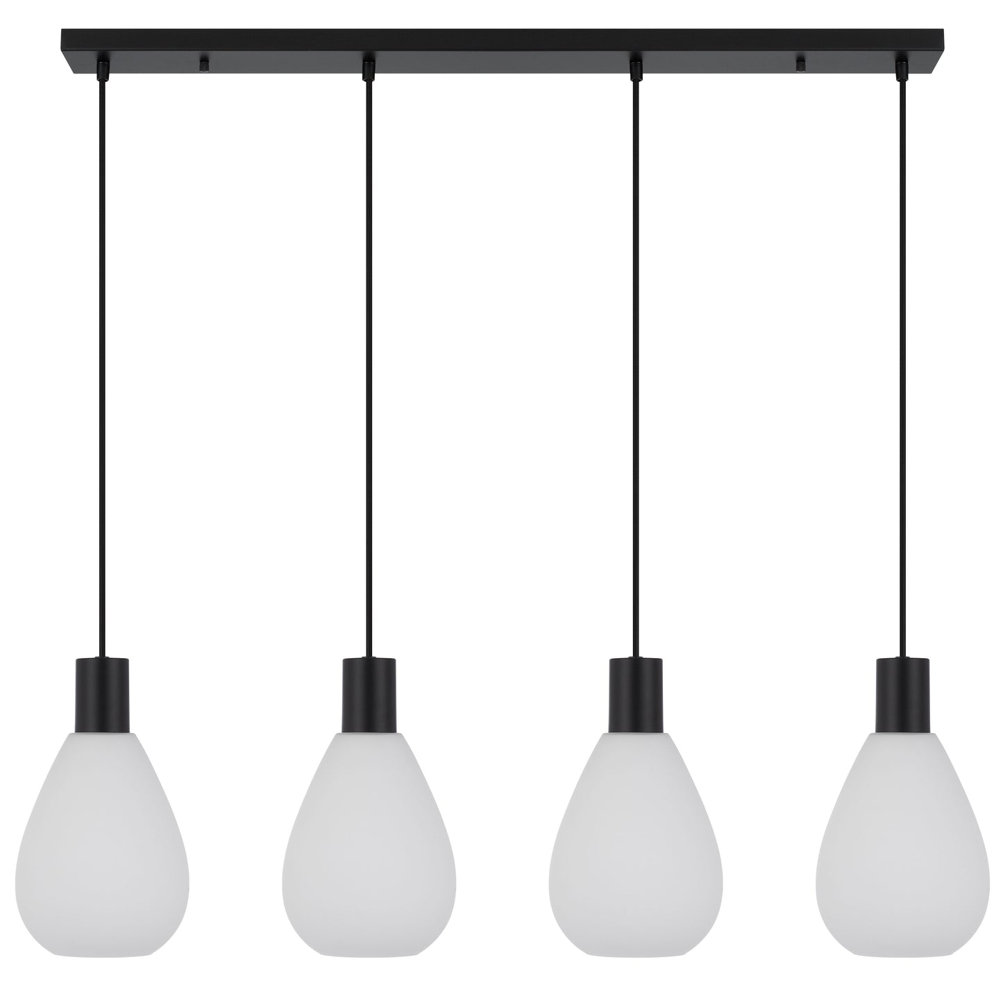 Matera TFS 4 LIGHTS PENDANT 4x25wE27max D:160 H:210 TEX:2m BLACK MATT/OPAL MATT