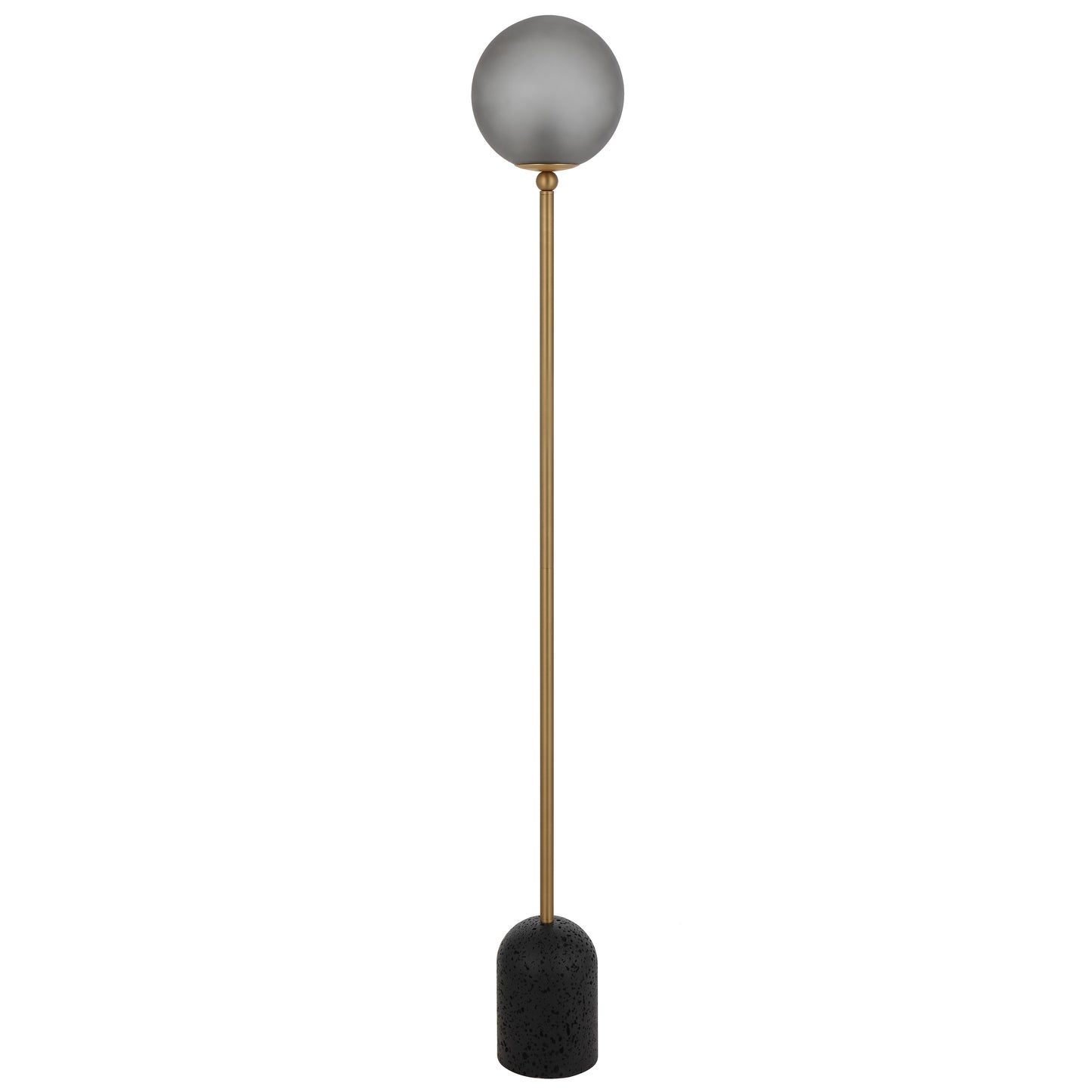 TFS FLOOR LAMP 25wE27max D:200 H1500 INLINE BLACK TRAVE /MATT ANT BRASS/GREY SMOKE