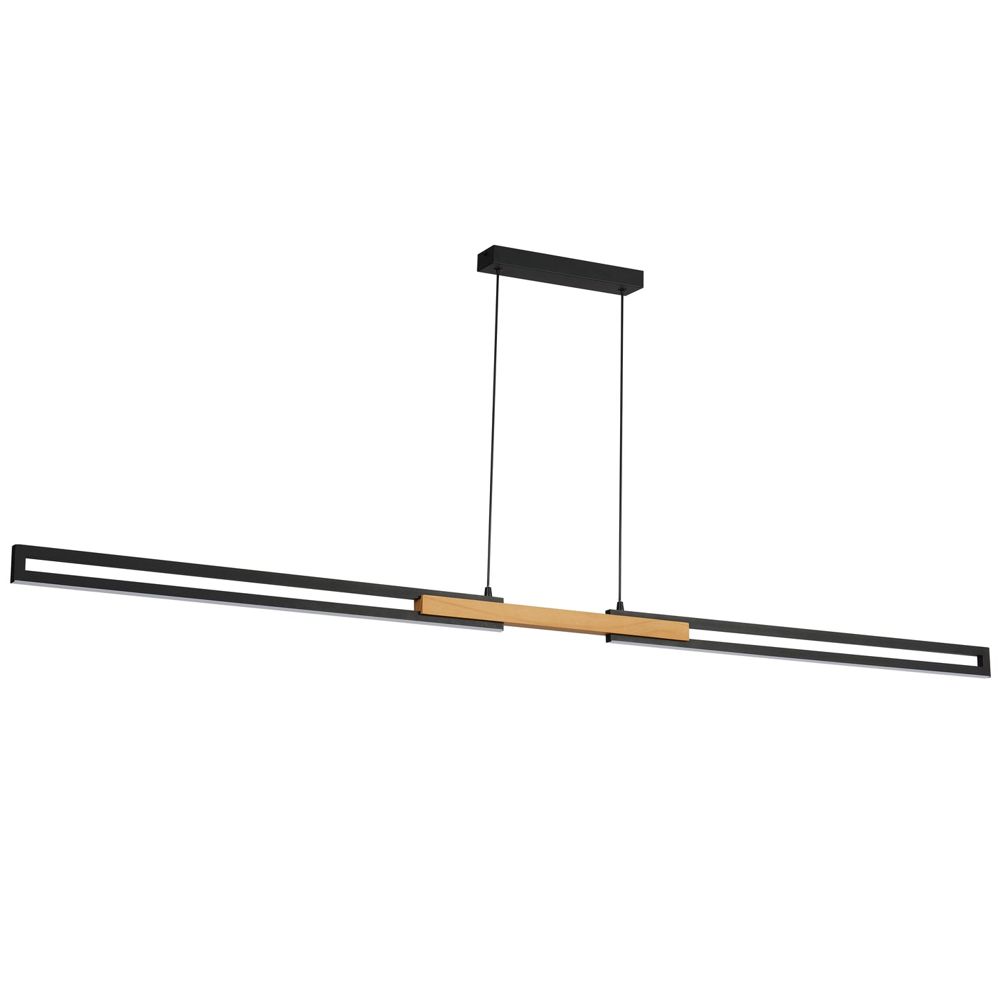 TFS 180CM LED PENDANT 36wLED 2080Lm cab.2M 3CCT WALL SWT BLACK / OAK WOOD