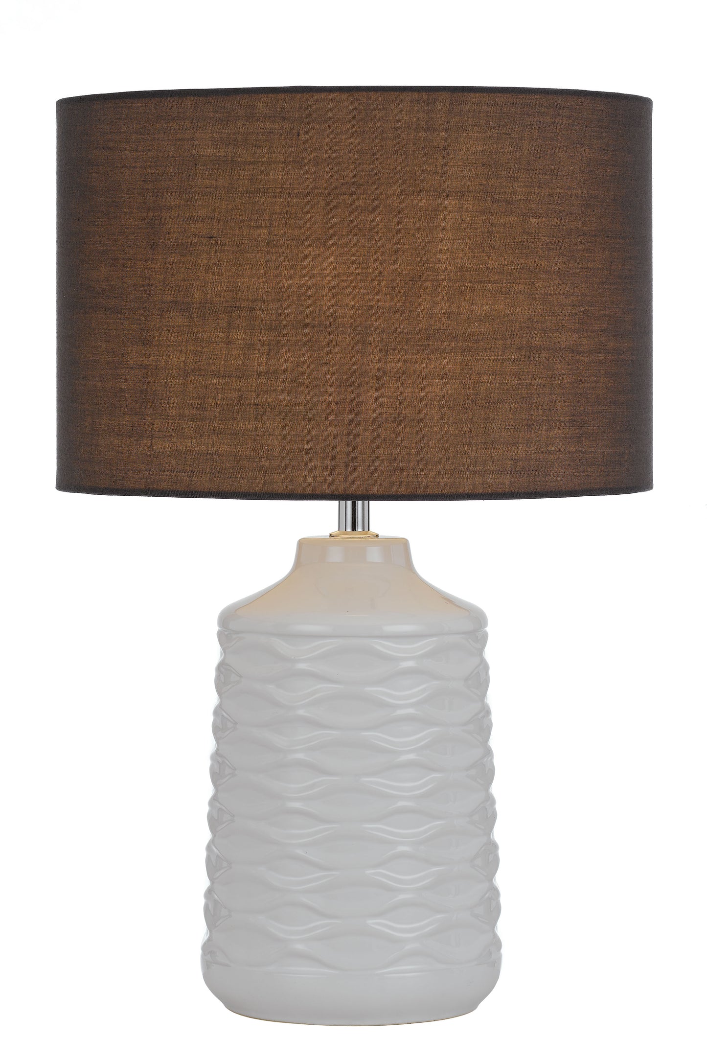 TFS CERAMIC TABLE LAMP 25wE27max H:425 D:280 WHITE/GREY