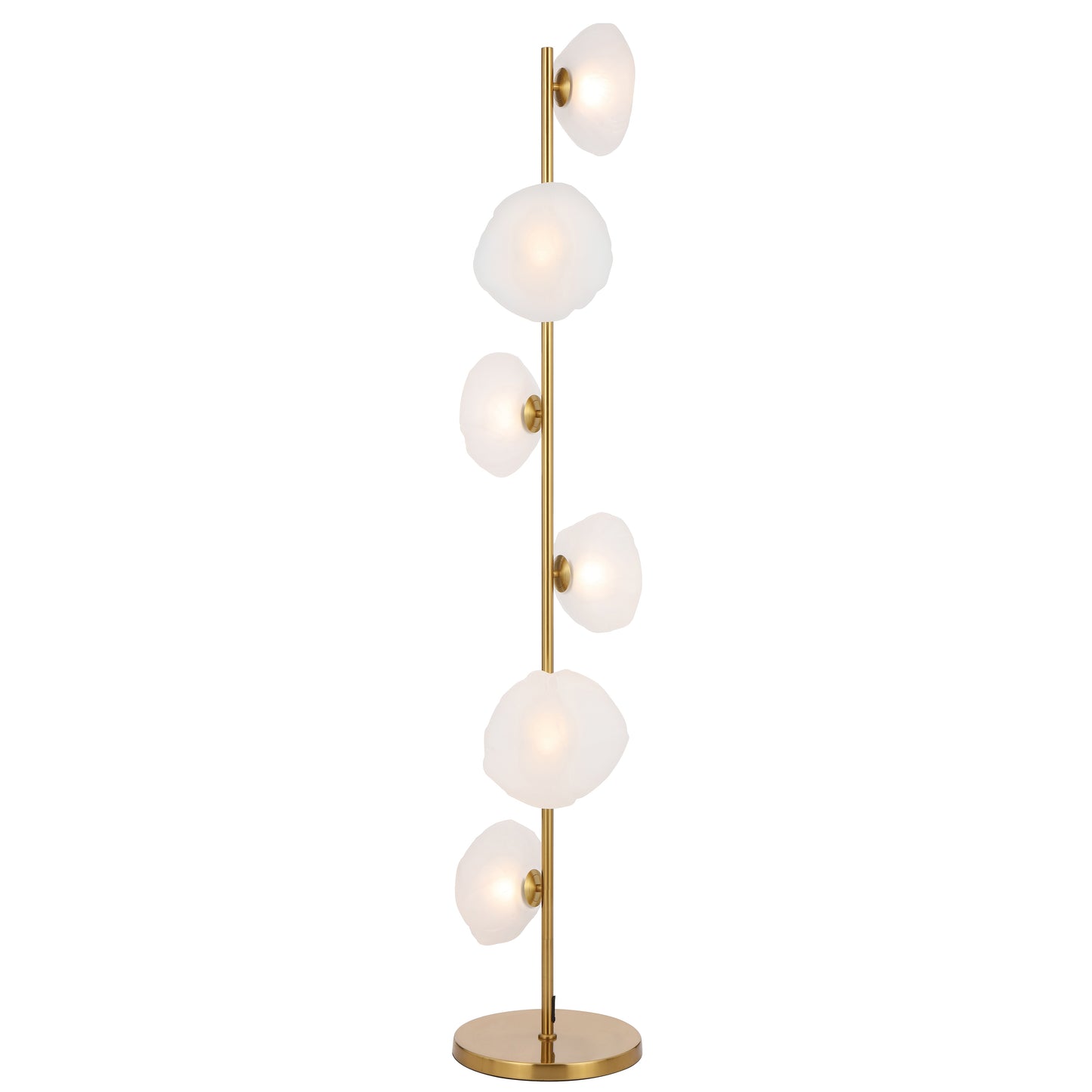 Lille TFS FLOOR LAMP 6 LTS 6x6wG9max H1600 GLASS D200 ANT GOLD / FROST GLASS