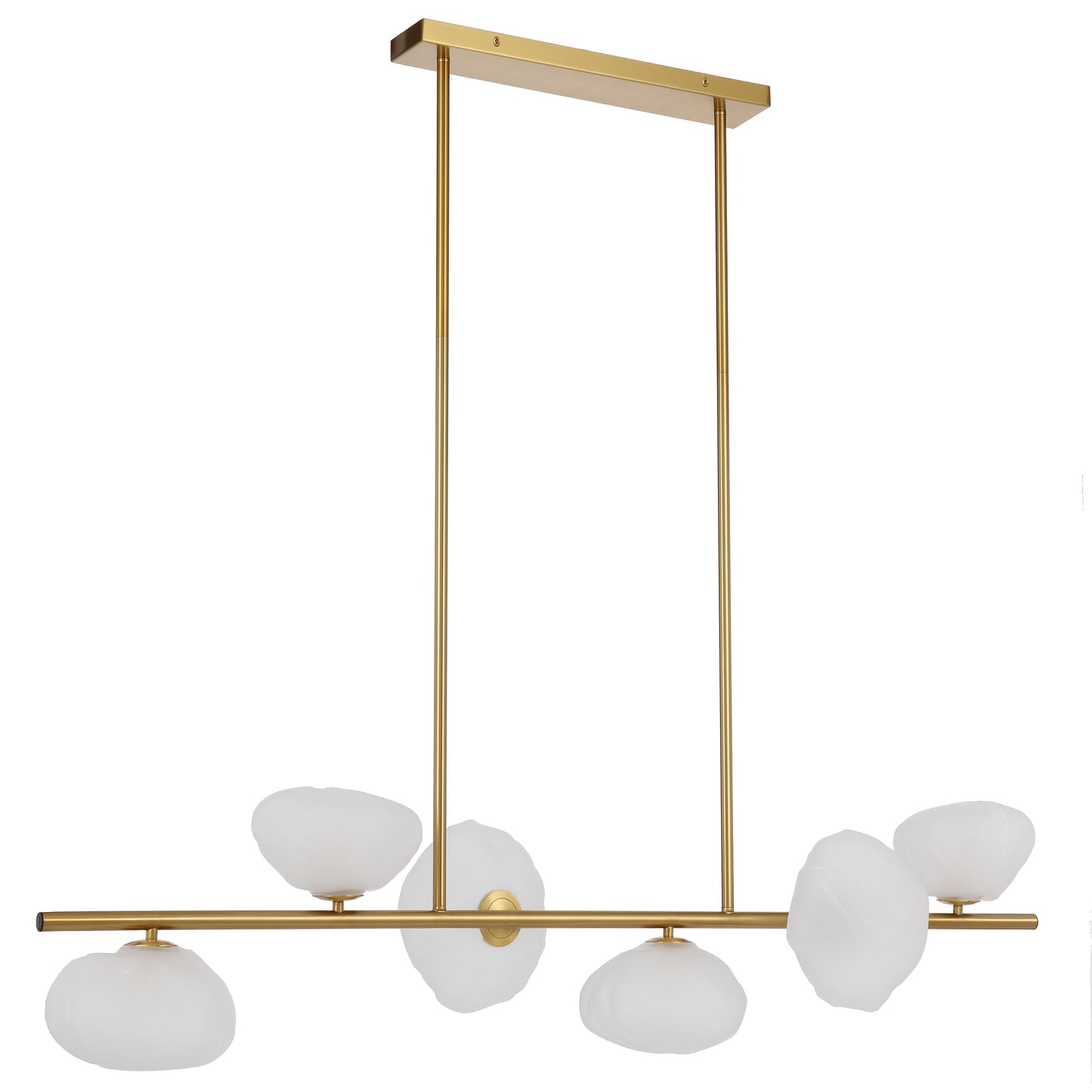 Versailles TFS 6 LTS PENDANT 6x6wG9max L1500 GLASS D200 ANT GOLD / FROST GLASS