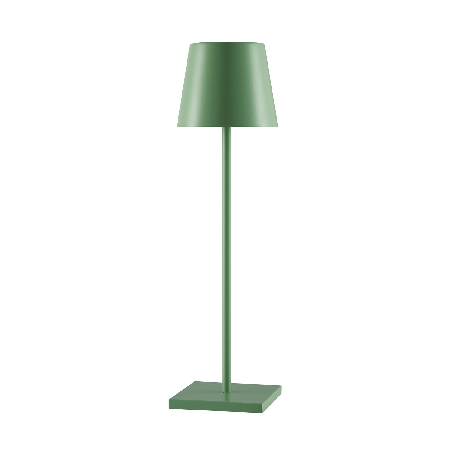 TFS RECHARGEABLE TABLE LAMP 3wLED D108 H380 IP54 1.5M 3000 K 300LM 2X2000mah GREEN SATIN