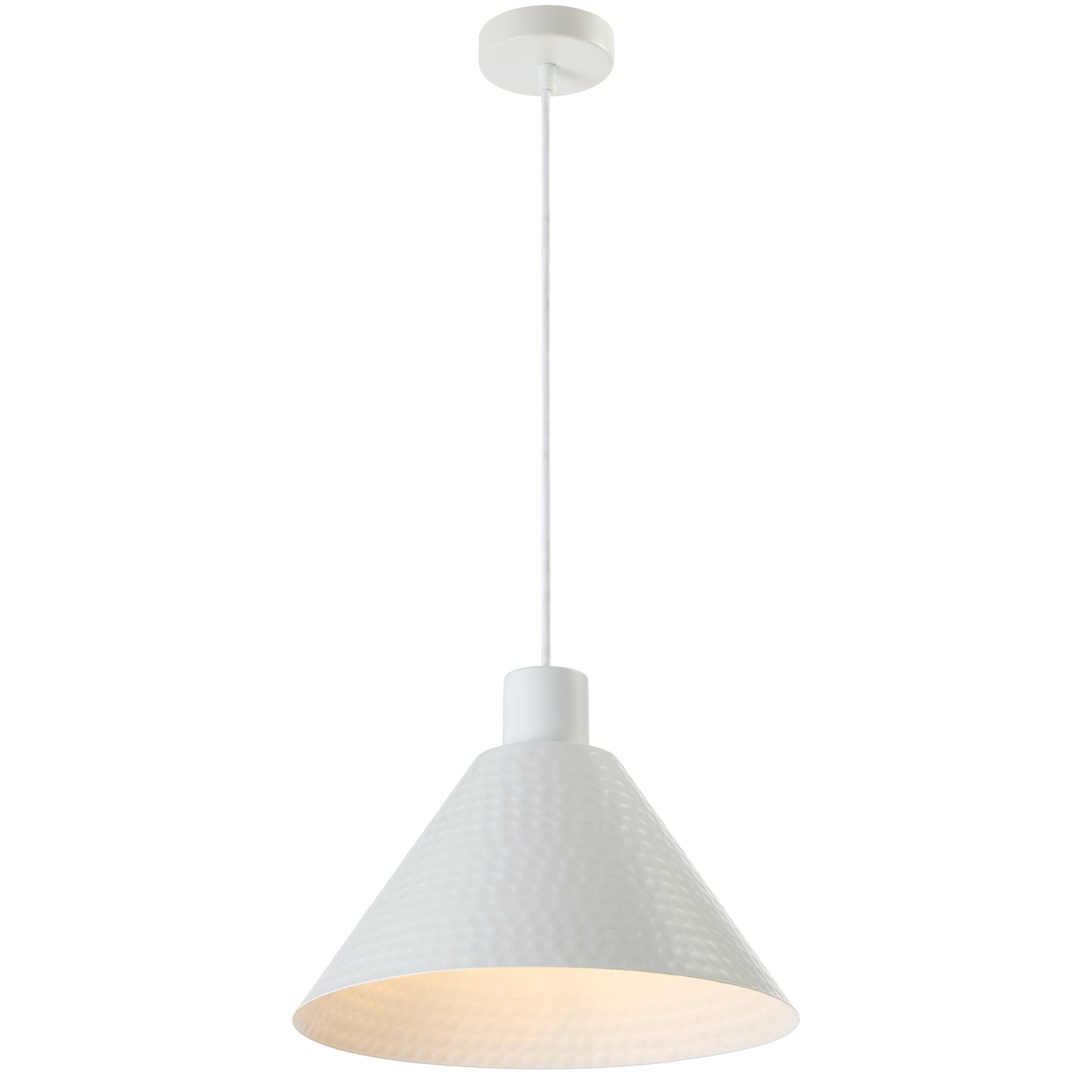 TFS 32CM PENDANT 25wE27max D320 H170 TEX 2M WHITE SATIN