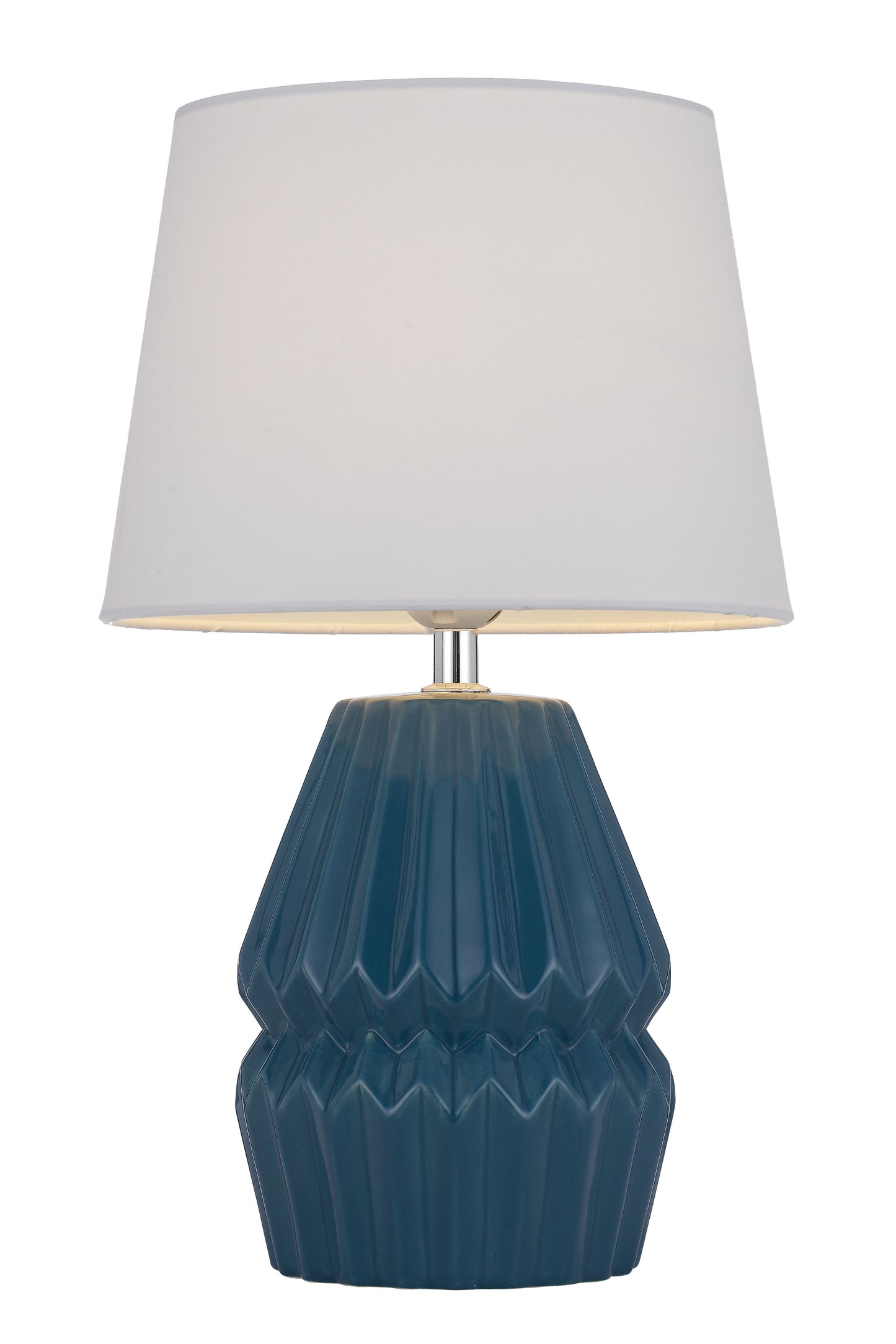 TFS CERAMIC TABLE LAMP 25wE27max H:385 D:230 BLUE/WHITE