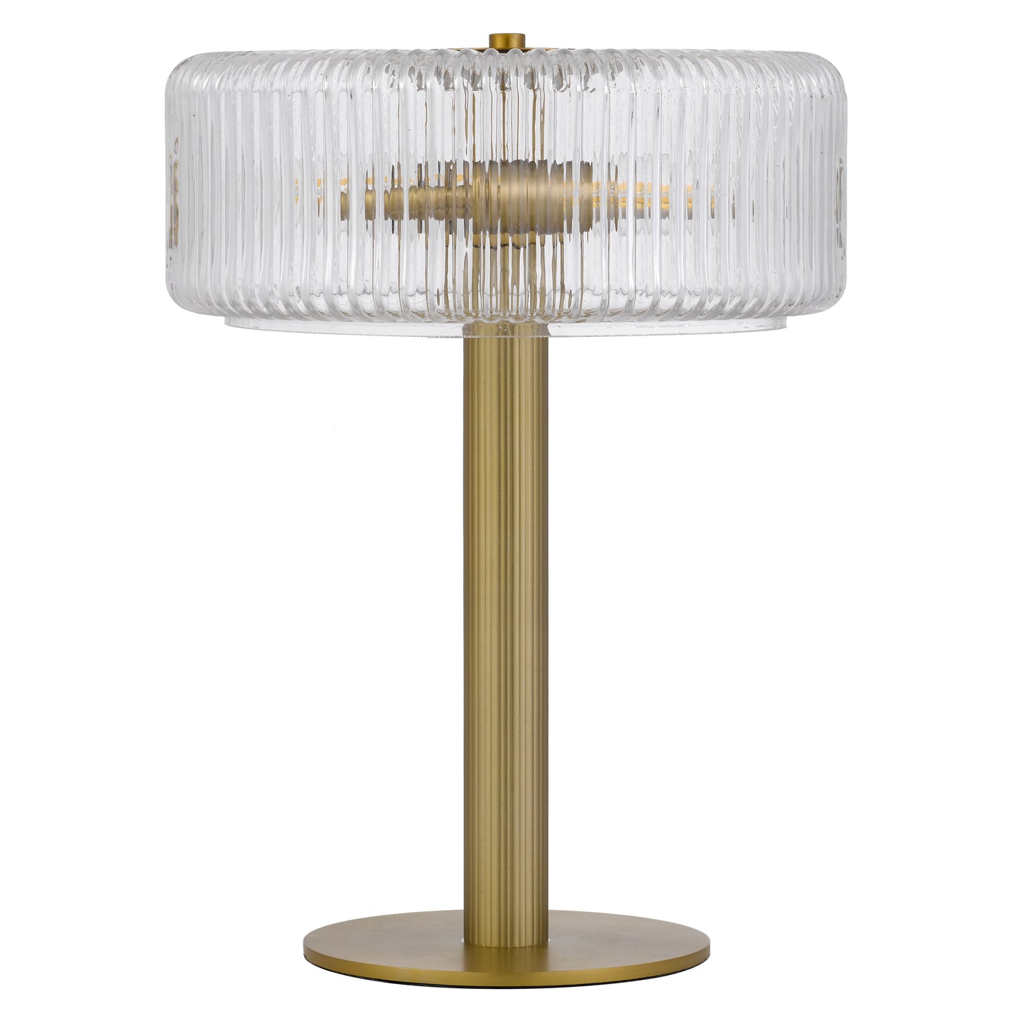 Basel TFS TABLE LAMP 2x25wE14max D300 H390 touch switch ANTIQUE BRASS / CLEAR