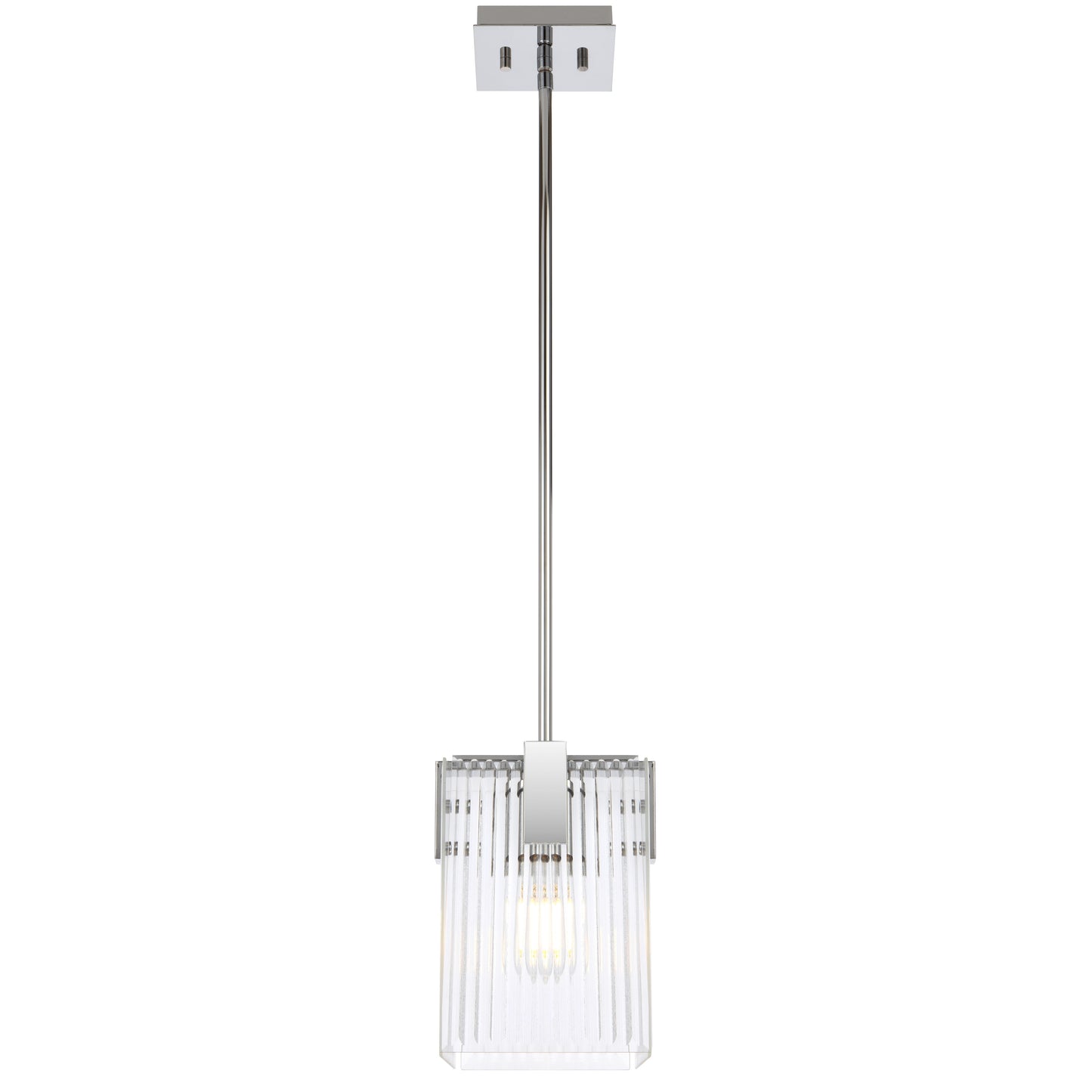 Zanomont TFS 1 LT PENDANT 25wE27max L180 W180 H250 rod (2*600+ 1*300) CHROME / CLEAR GLASS