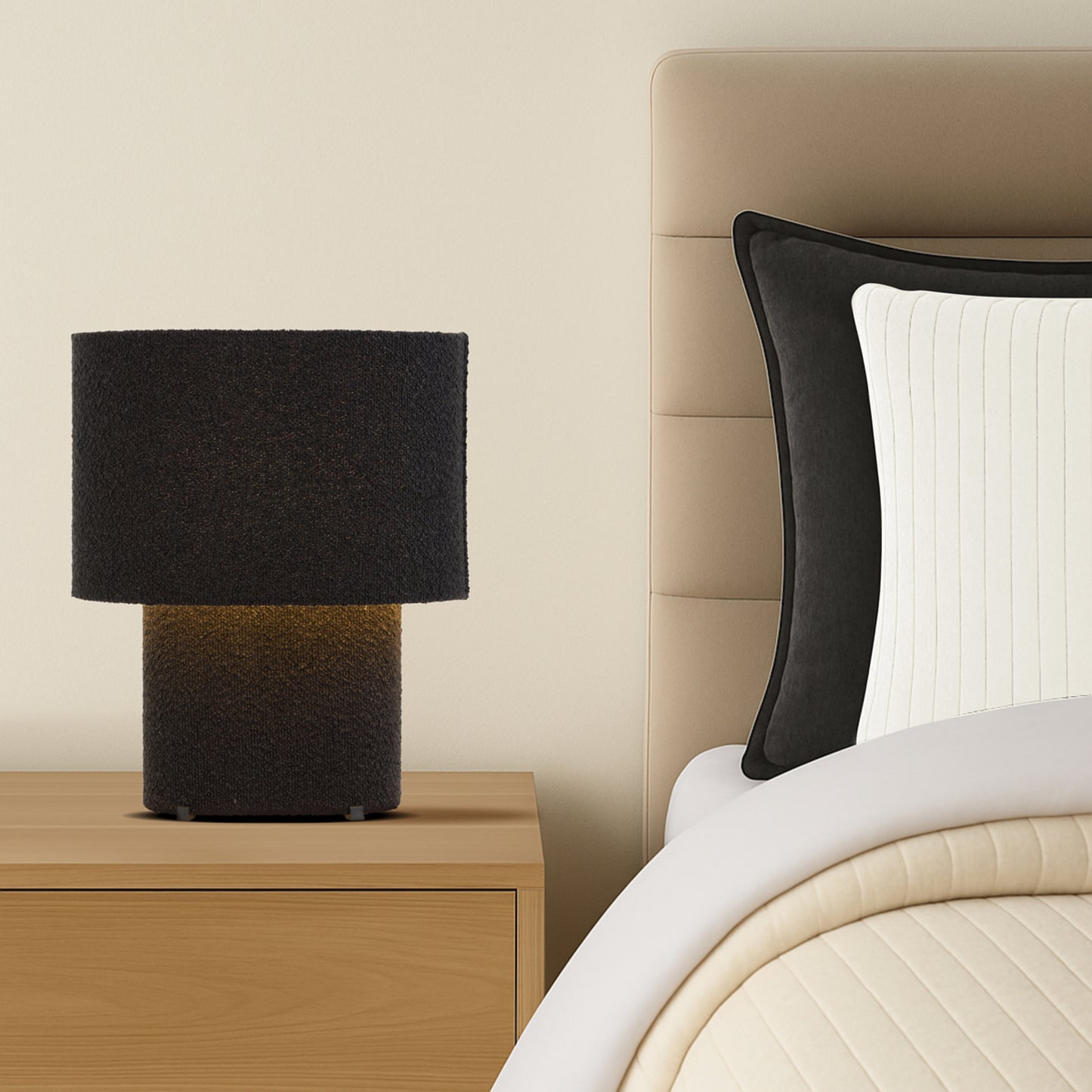 Lisbon TFS TABLE LAMP 25wE27max L350 W250 H425 INLINE SWT BLACK / BLACK