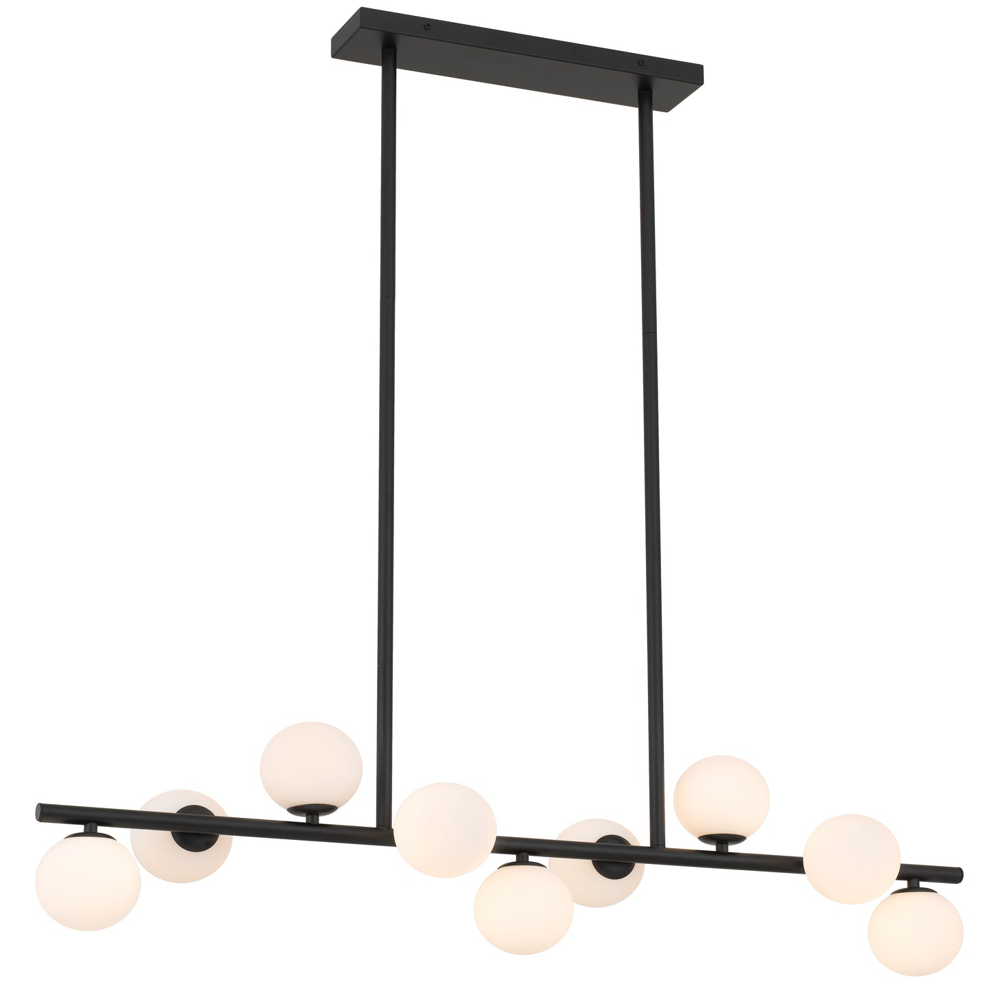 TFS 9 LTS PENDANT 9x6wG9max L1000 D236 ROD:2x600 1x300 BLACK FRAME / OPAL GLASS