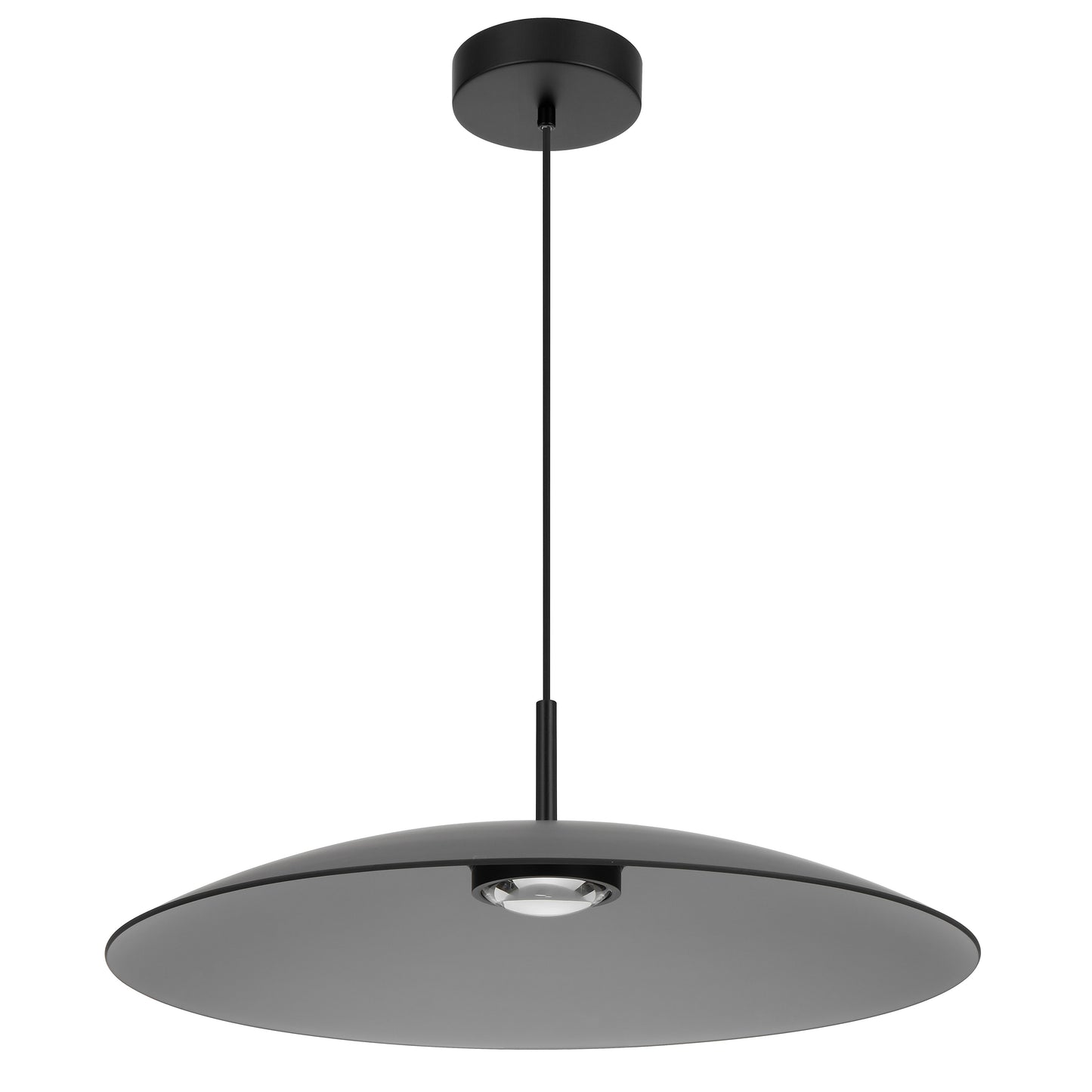 Noraline TFS PENDANT 2x6wLED nonDIM 3000K D:600 cab.2m BLACK MATT/ SMOKE
