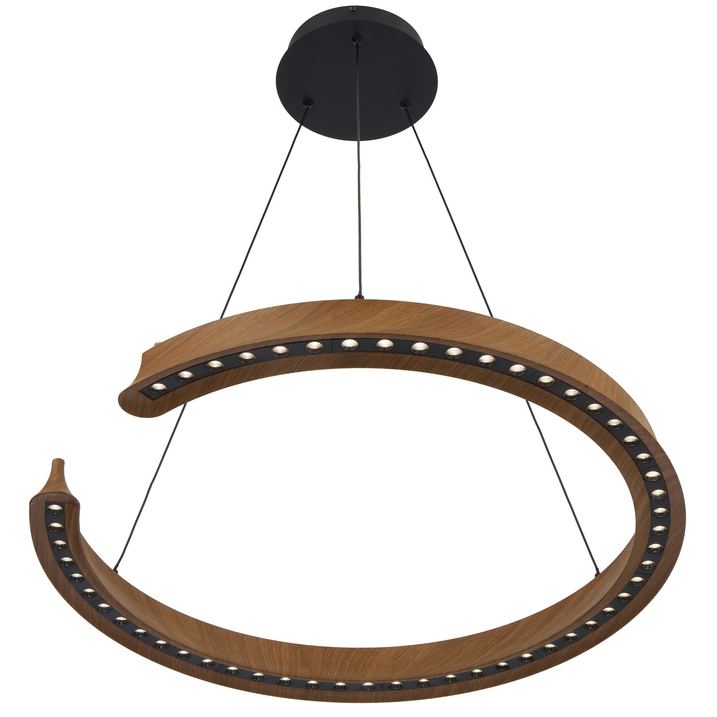 TFS PENDANT ROUND 34wLED DIM touc2210Lm cab2M (2700K_5500K) D650 H55 3CCT WOOD PAINTED