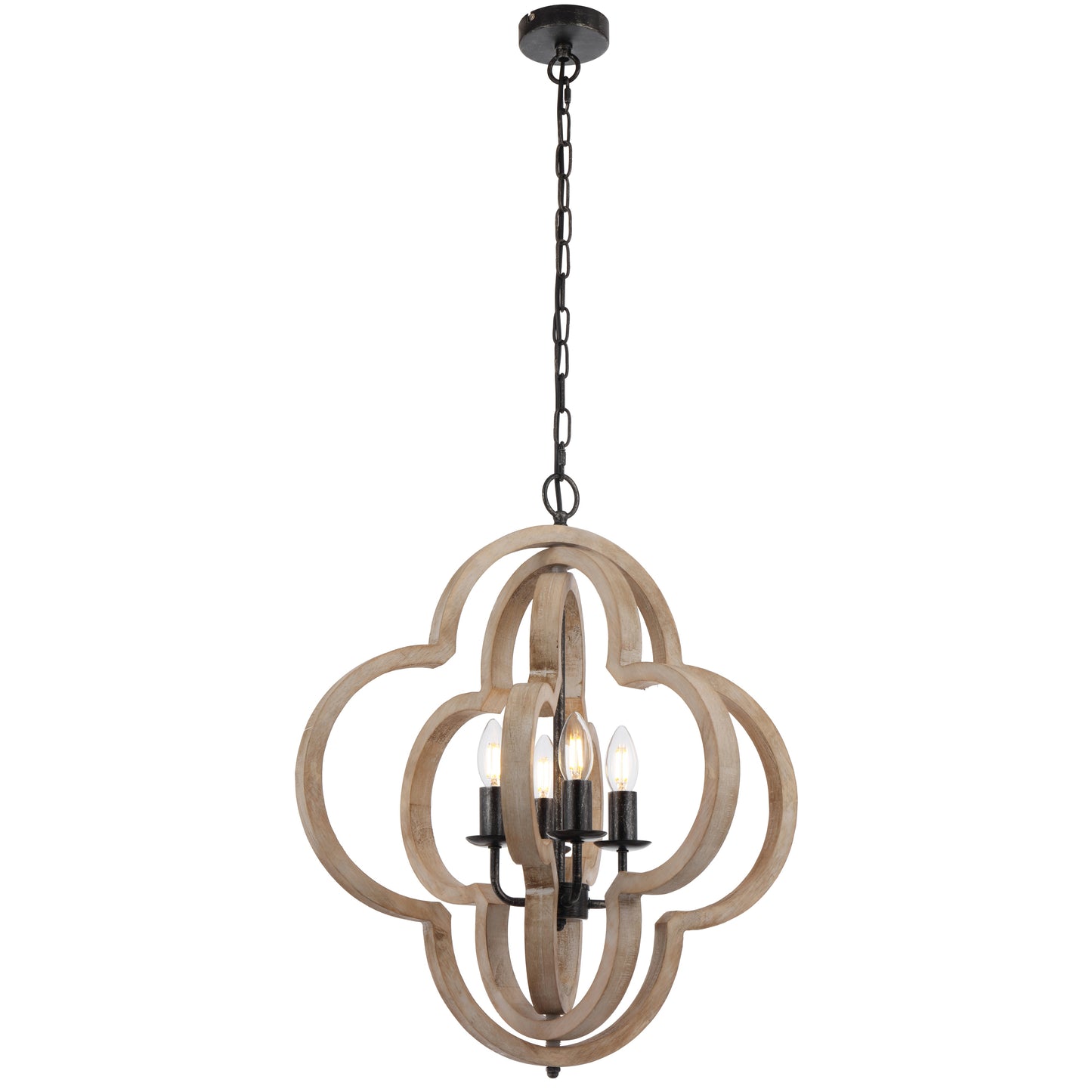 Haven TFS 4LT PENDANT 4x25wE14max L550 Wxx0 H620 Chain 2M BLACK / MERANTI