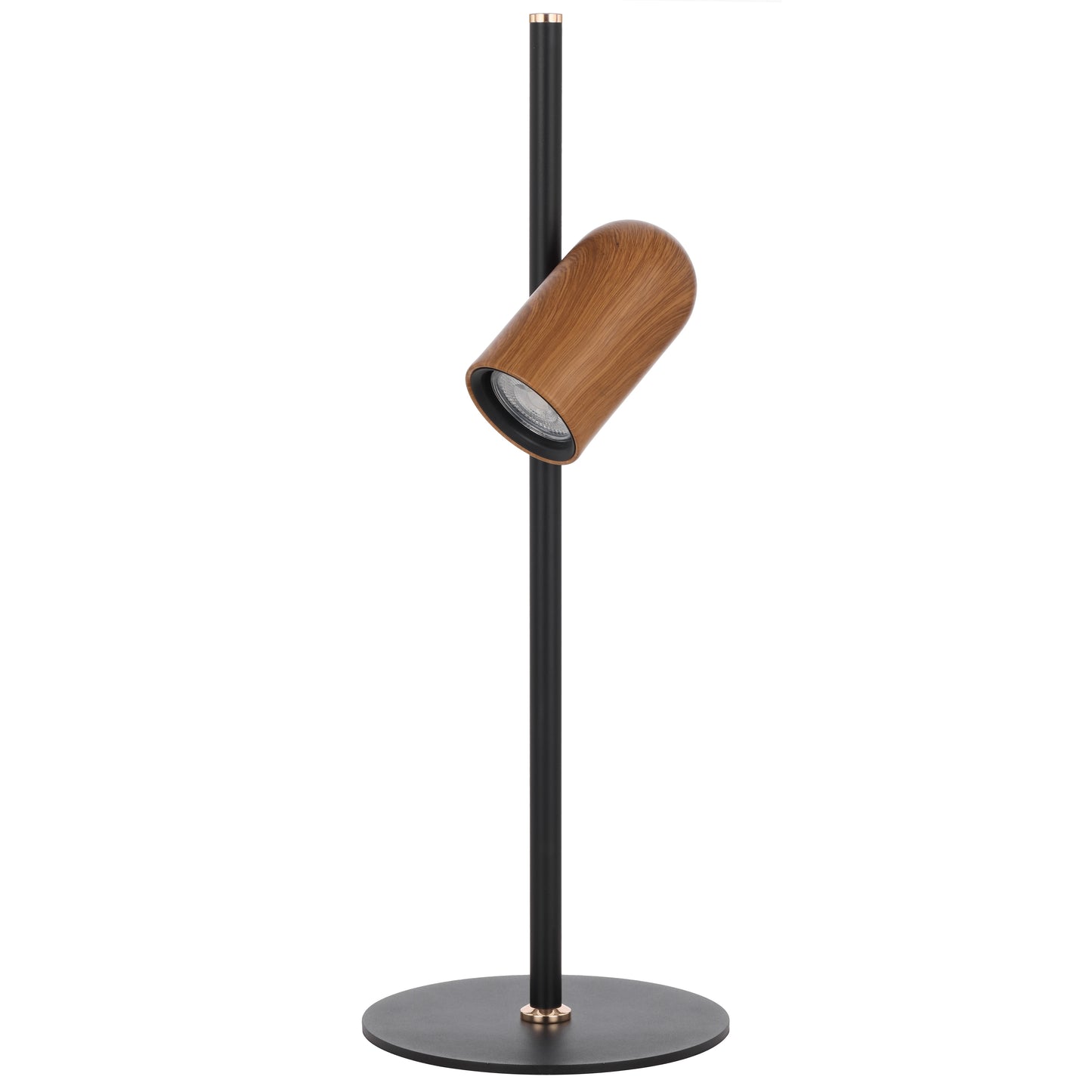 TFS TABLE LAMP 6wGU10 D180 H500 INLINE SWT BLACK / WOOD PAINTED