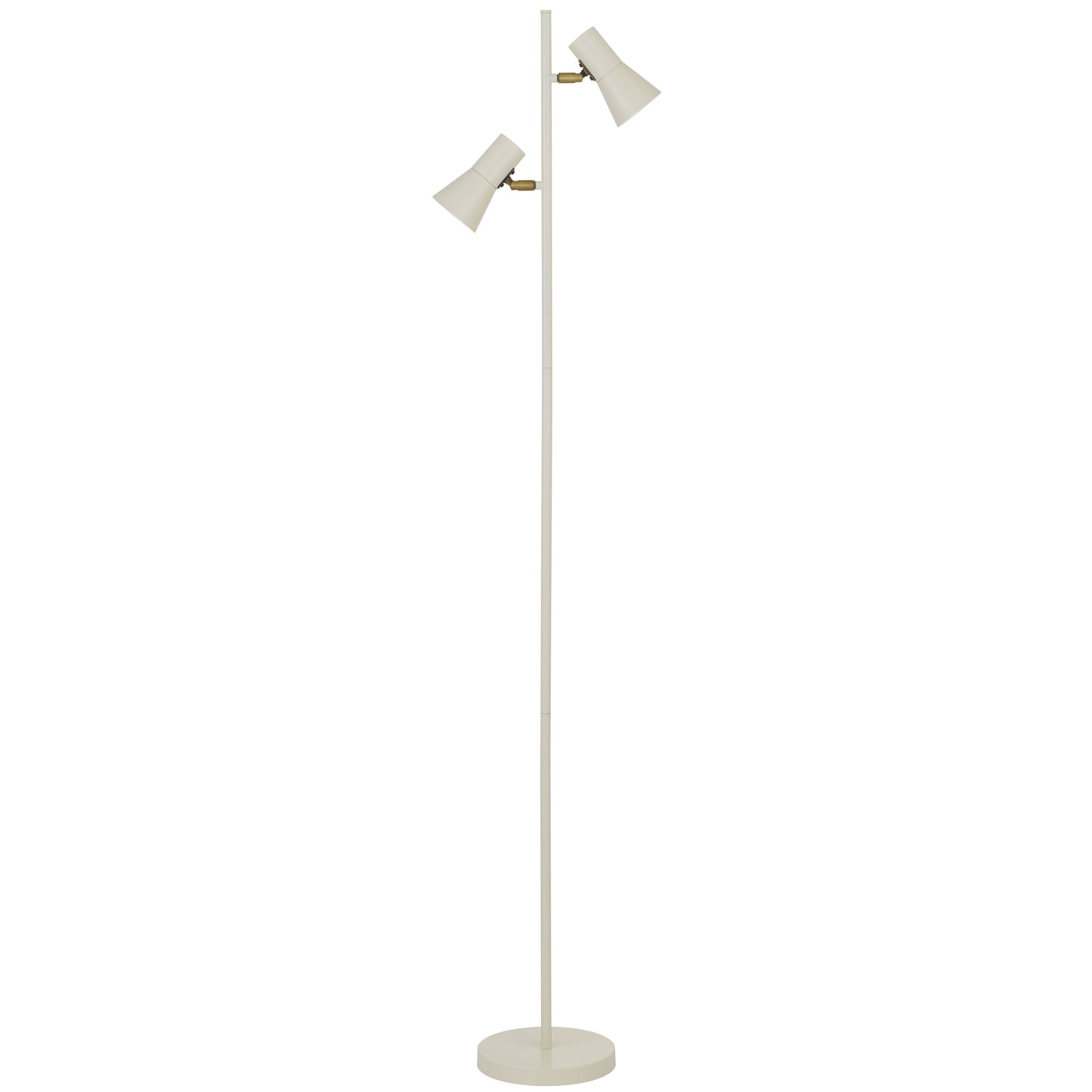 Valencia TFS FLOOR LAMP 2x6wGU10max 294x205x1530 FOOT SWT BEIGE SATIN/BRASS/WHITE INSIDE