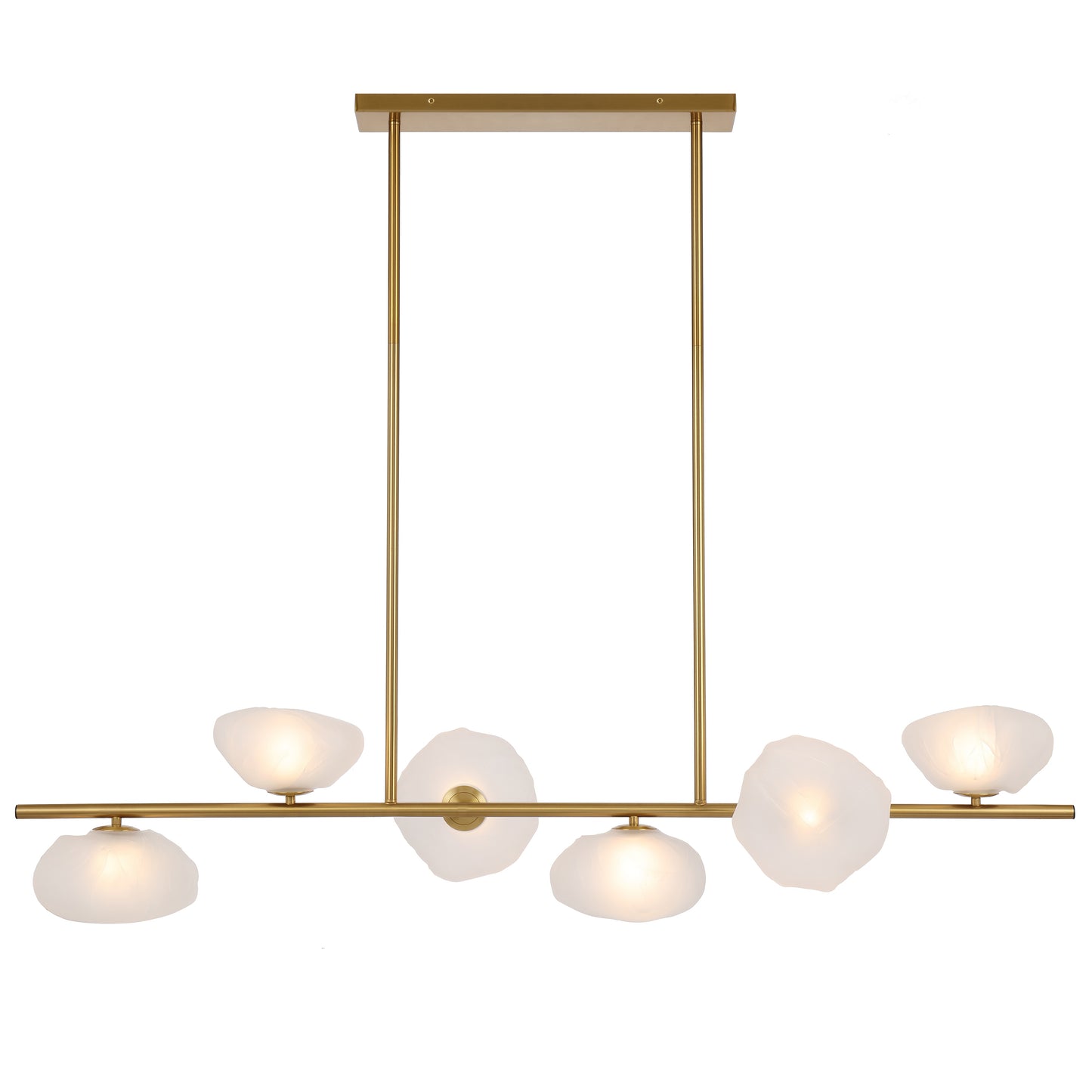 Versailles TFS 6 LTS PENDANT 6x6wG9max L1500 GLASS D200 ANT GOLD / FROST GLASS