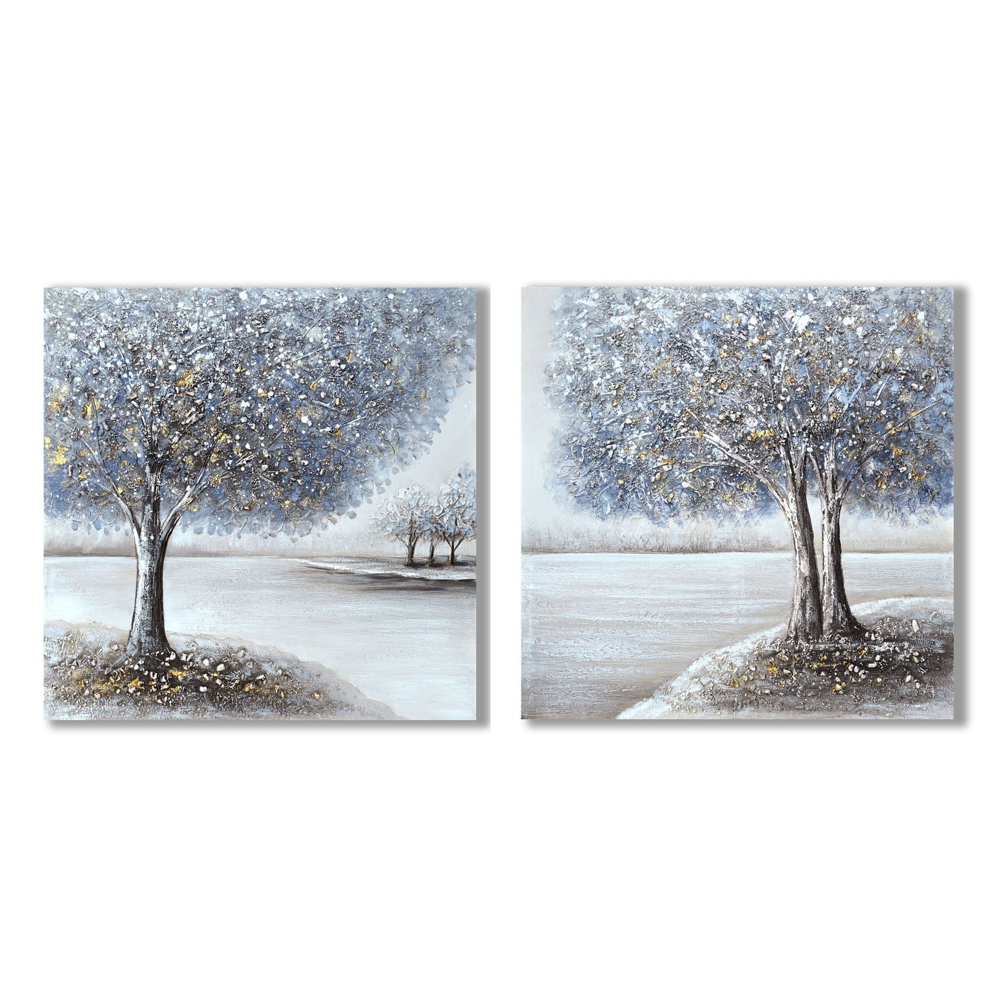 Blue Tree Hand Painting Picture