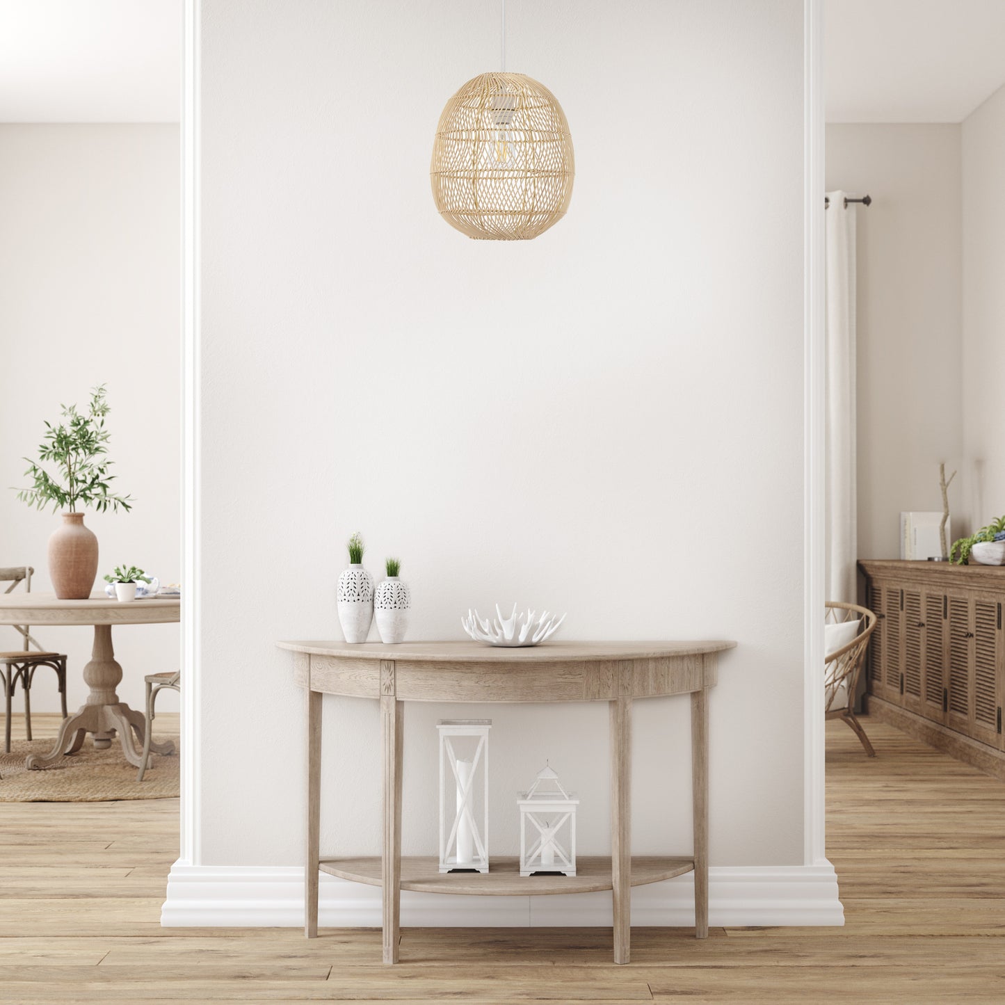 Vitalux TFS 30 PENDANT 25wE27max D300 H320 cab1.5m NATURAL RATTAN