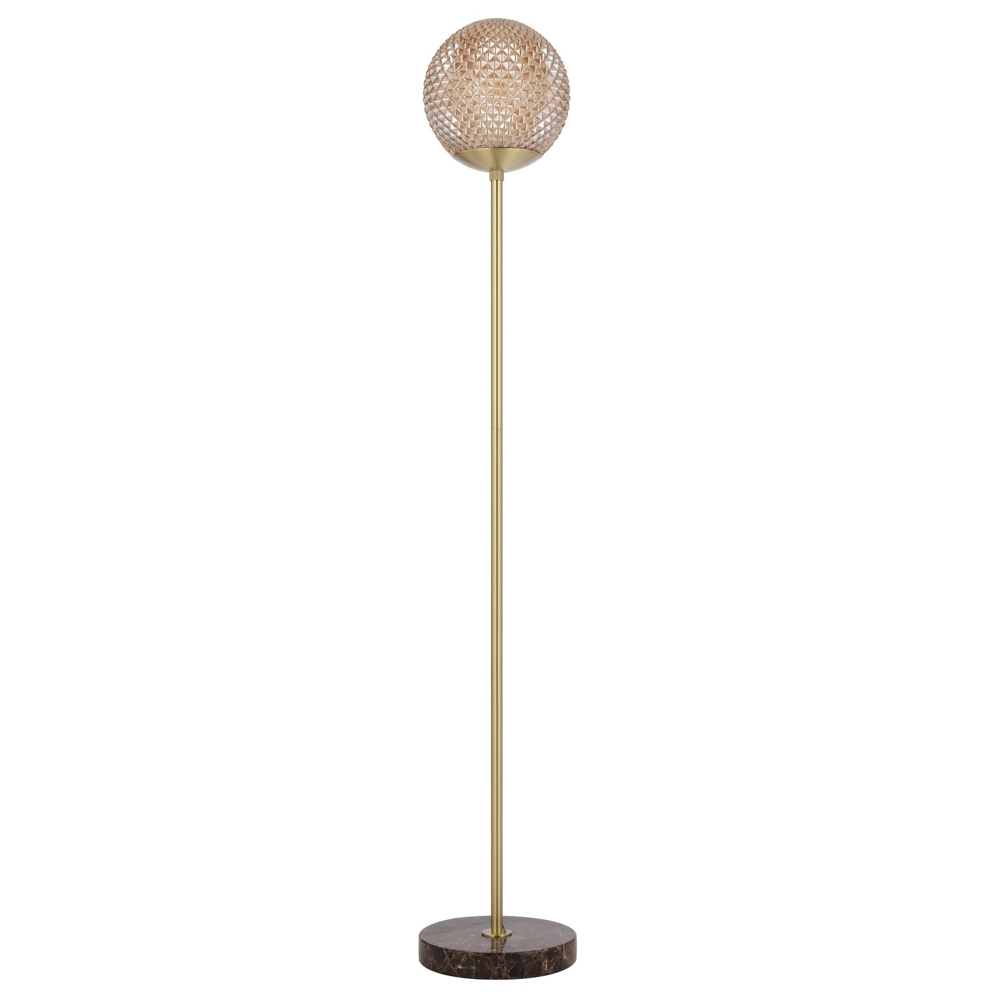 TFS FLOOR LAMP 25wE27max D:250 H:154 foot swtch CHOC MARBLE/AMBER GLASS
