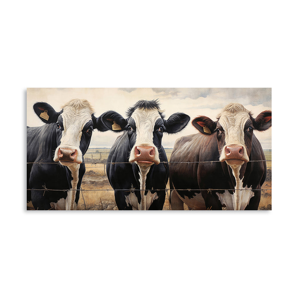 Triple Cows Canvas Print