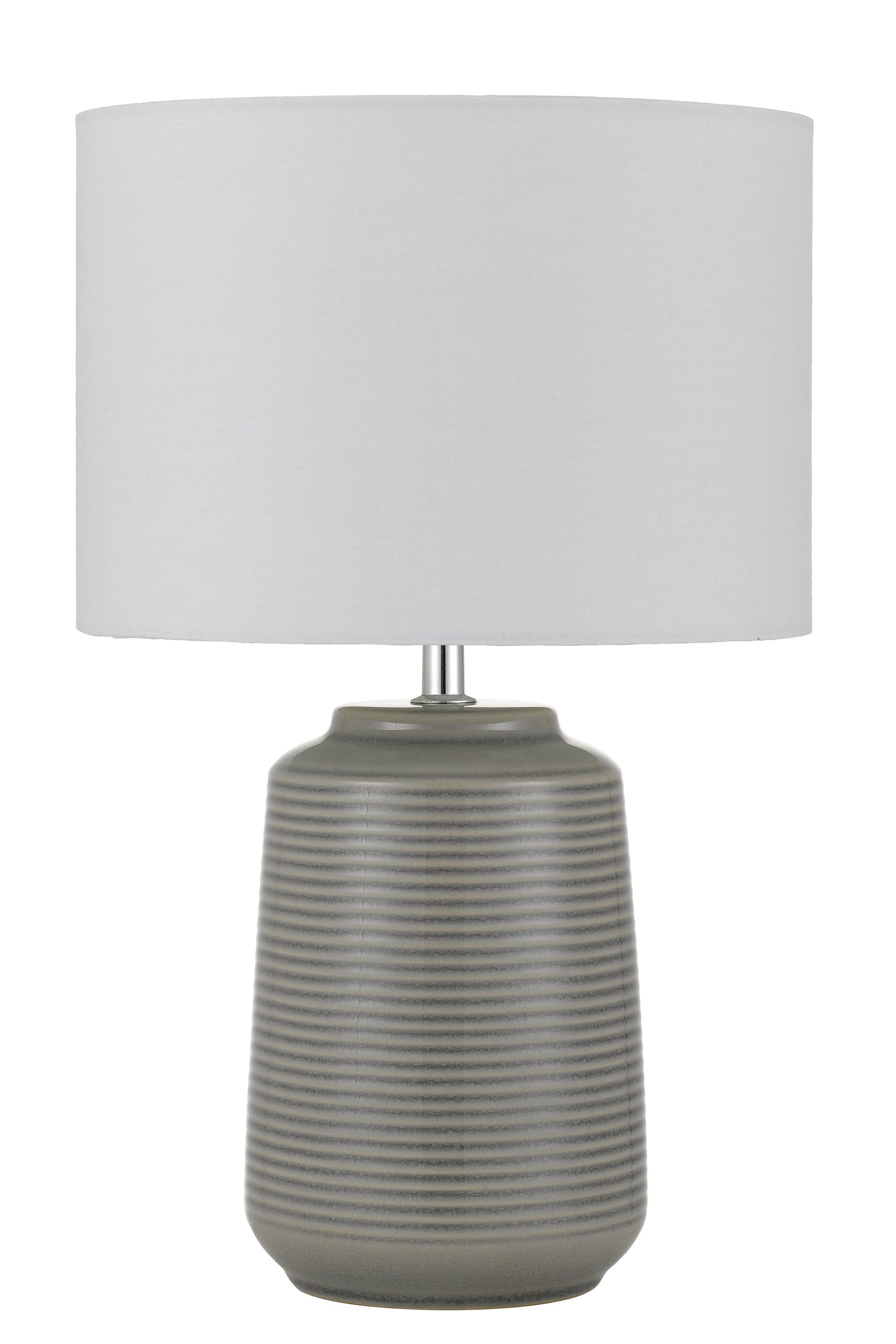 TFS CERAMIC TABLE LAMP 25wE27max H:425 D:260 GREY/WHITE
