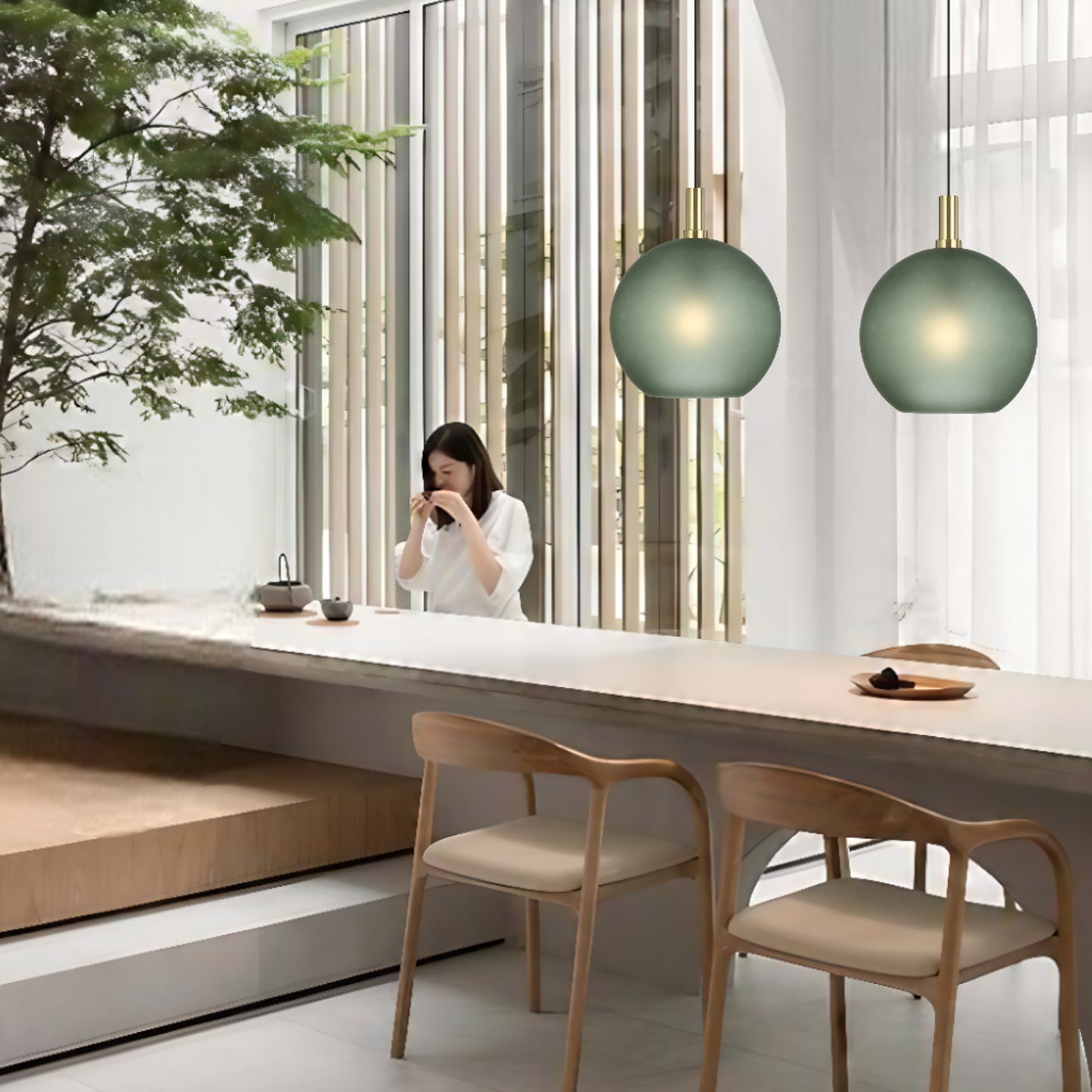 Lumomark TFS 40 PENDANT 25wE27max D:400 CAB:2m BLACK MATT/ GOLD/ GREEN