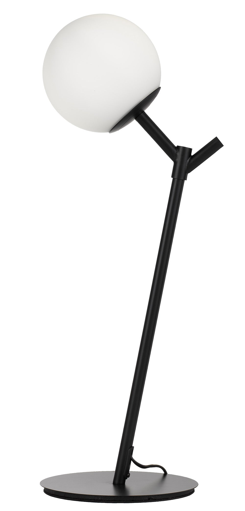TFS TABLE LAMP 25wE27max D:150 H:570 BASE PLATE:200 Inline Switch BLACK/OPAL MATT