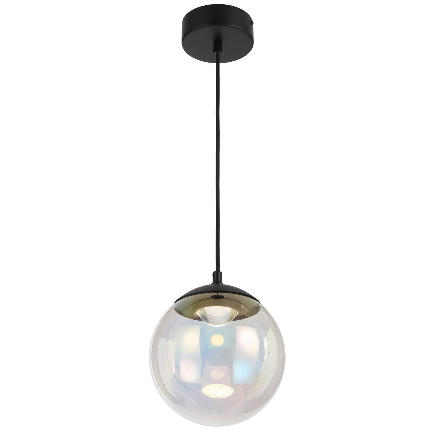 TFS 20 PENDANT 6wLED 3000K 235Lm DIM D200 H230 cab.2m BLACK MATT/ RAINBOW