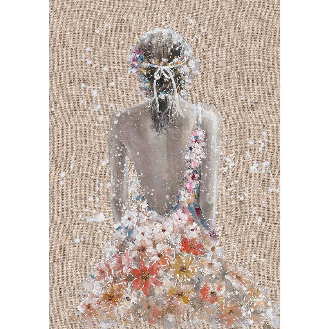 The Sight of a Lady's back Canvas Print