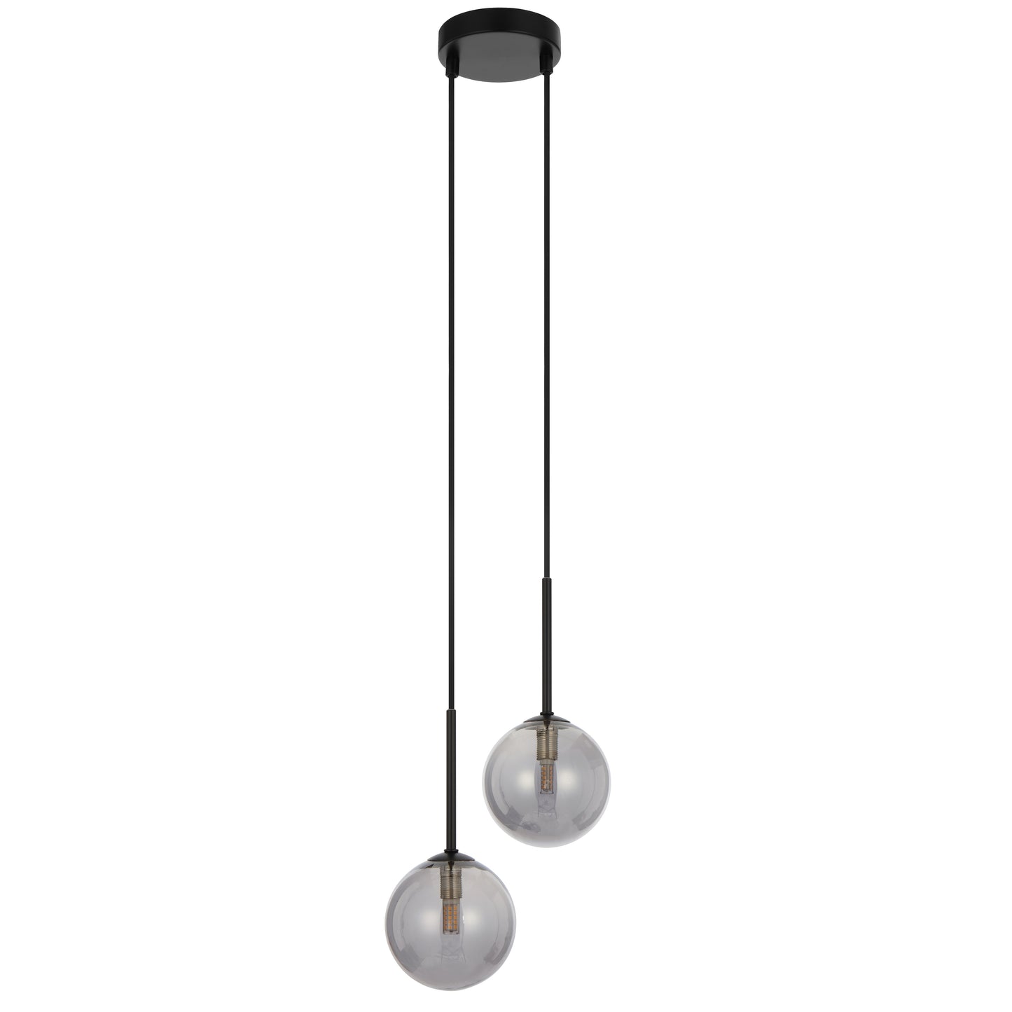 TFS 2LT PENDANT KIT 2x6wG9max L210 W120 H250 TEX2m BLACK / SMOKE